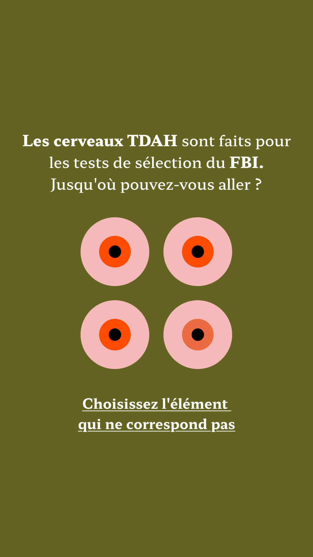 International IQ test Facebook ad