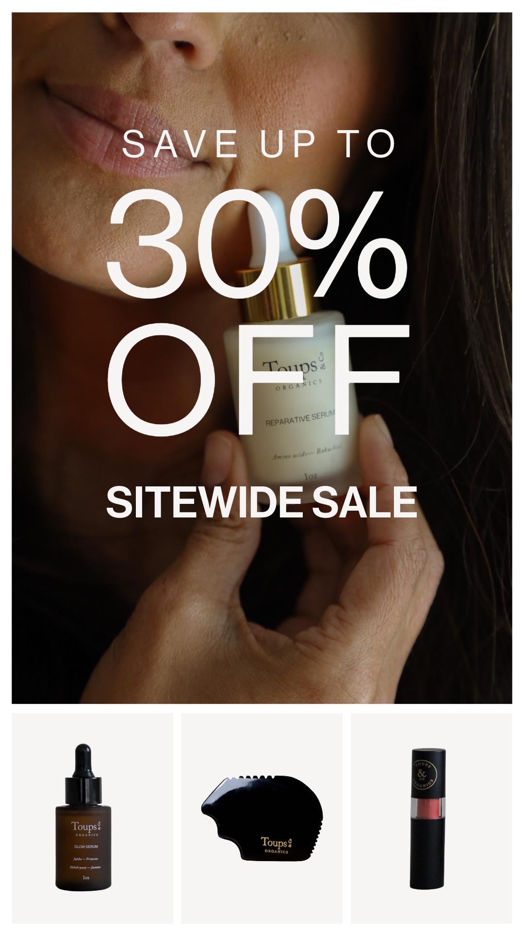 Toups and Co Organics Facebook ad