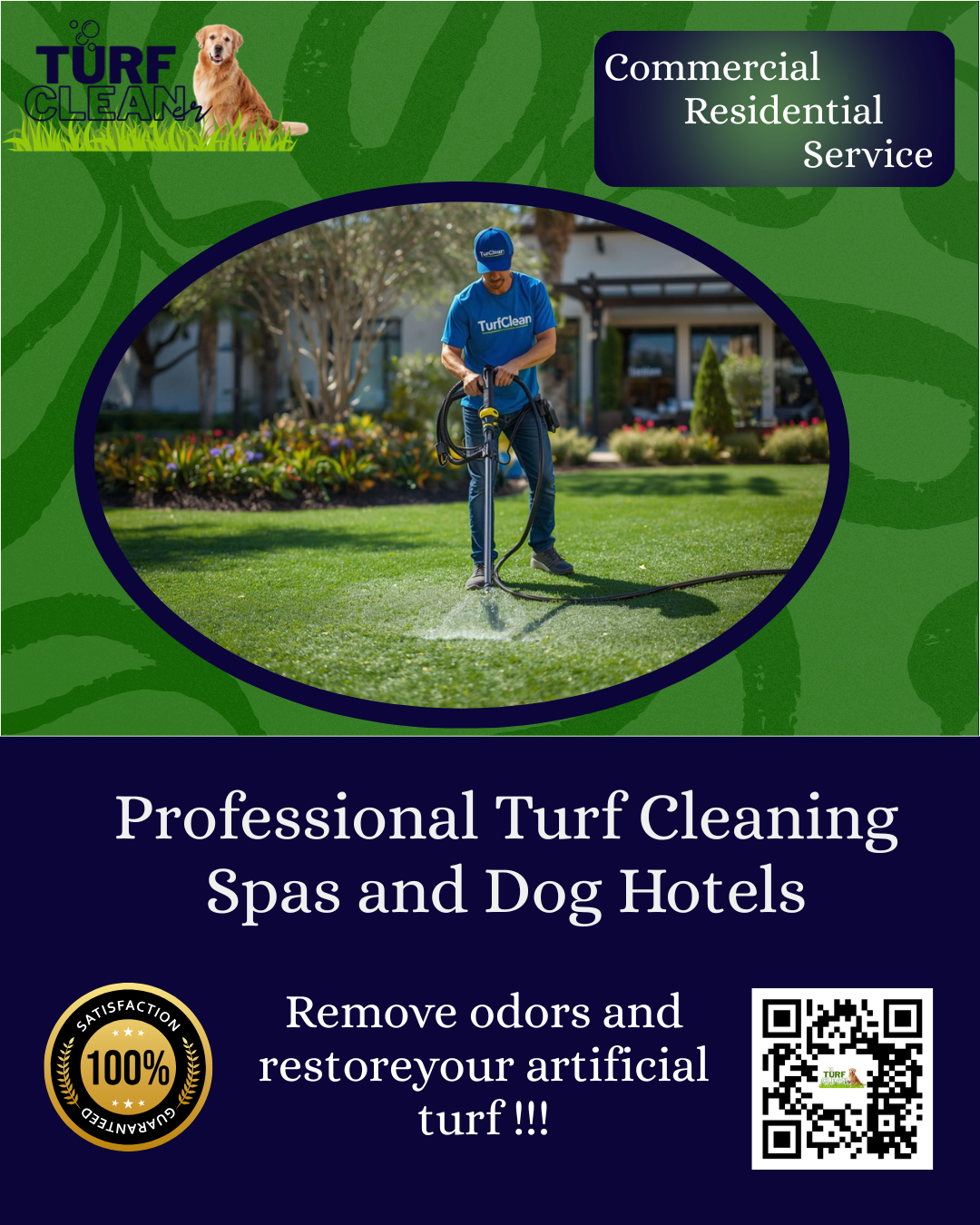 Turf Cleaner Facebook ad: Perfect for Spas & Dog Hotels