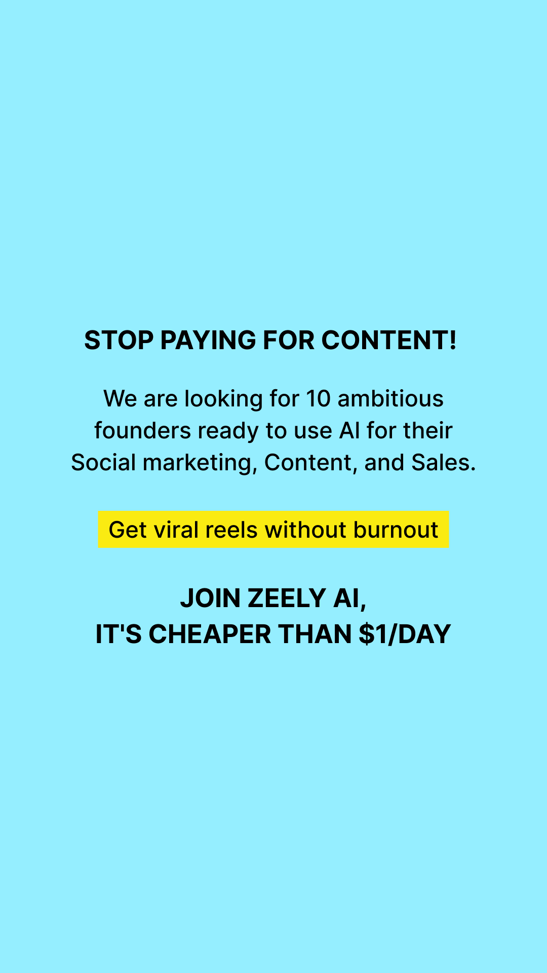 Zeely Facebook ad