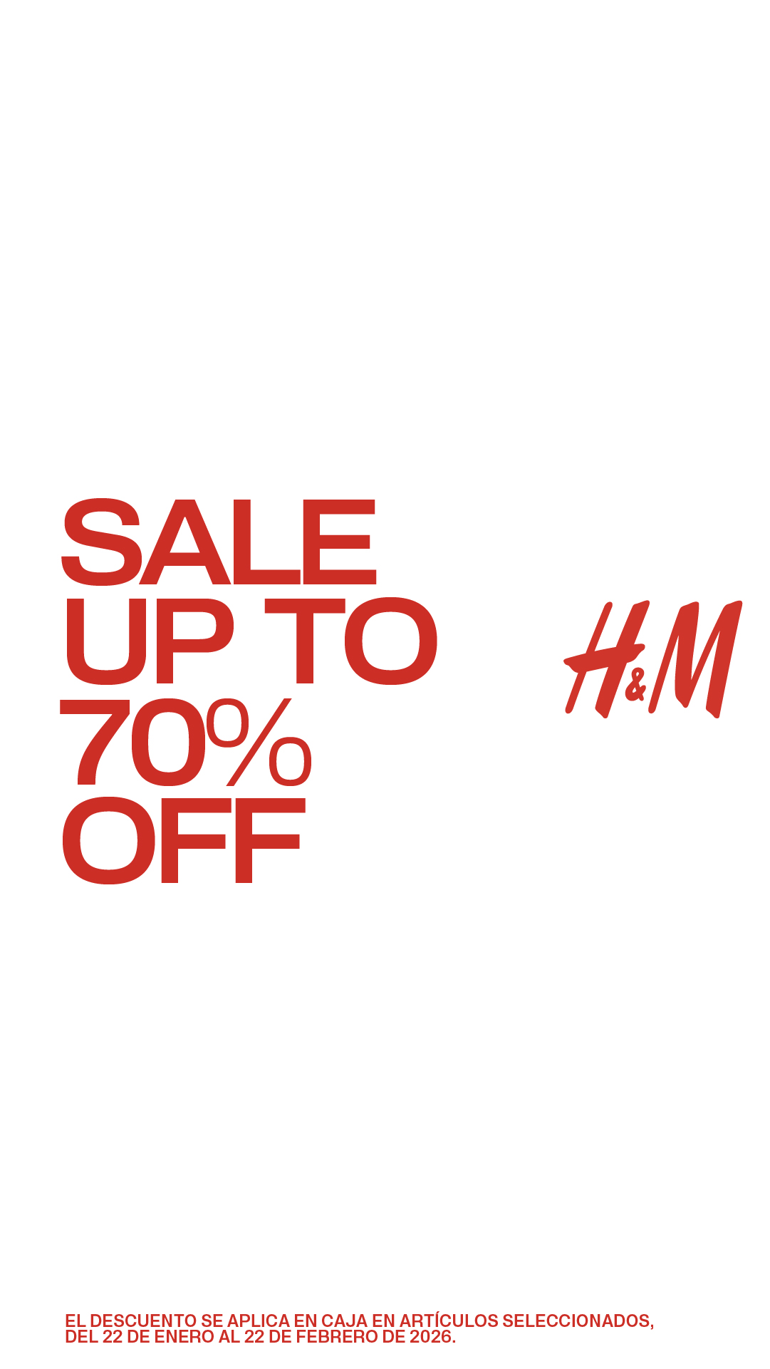 H&M Facebook ad