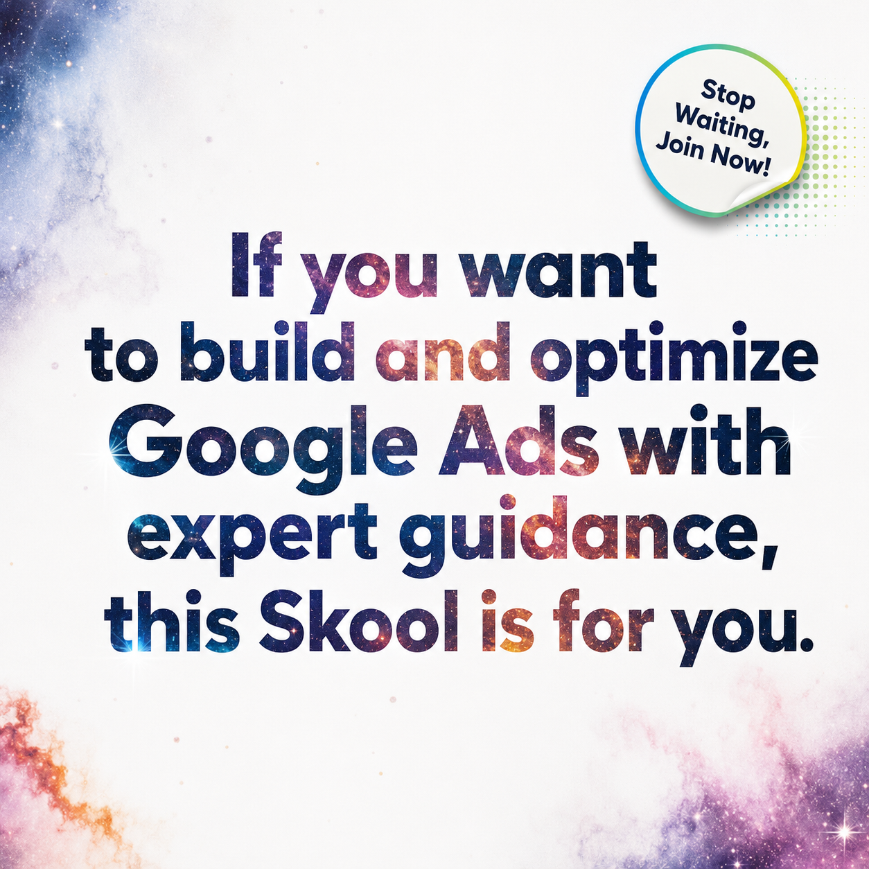 Skool Facebook ad