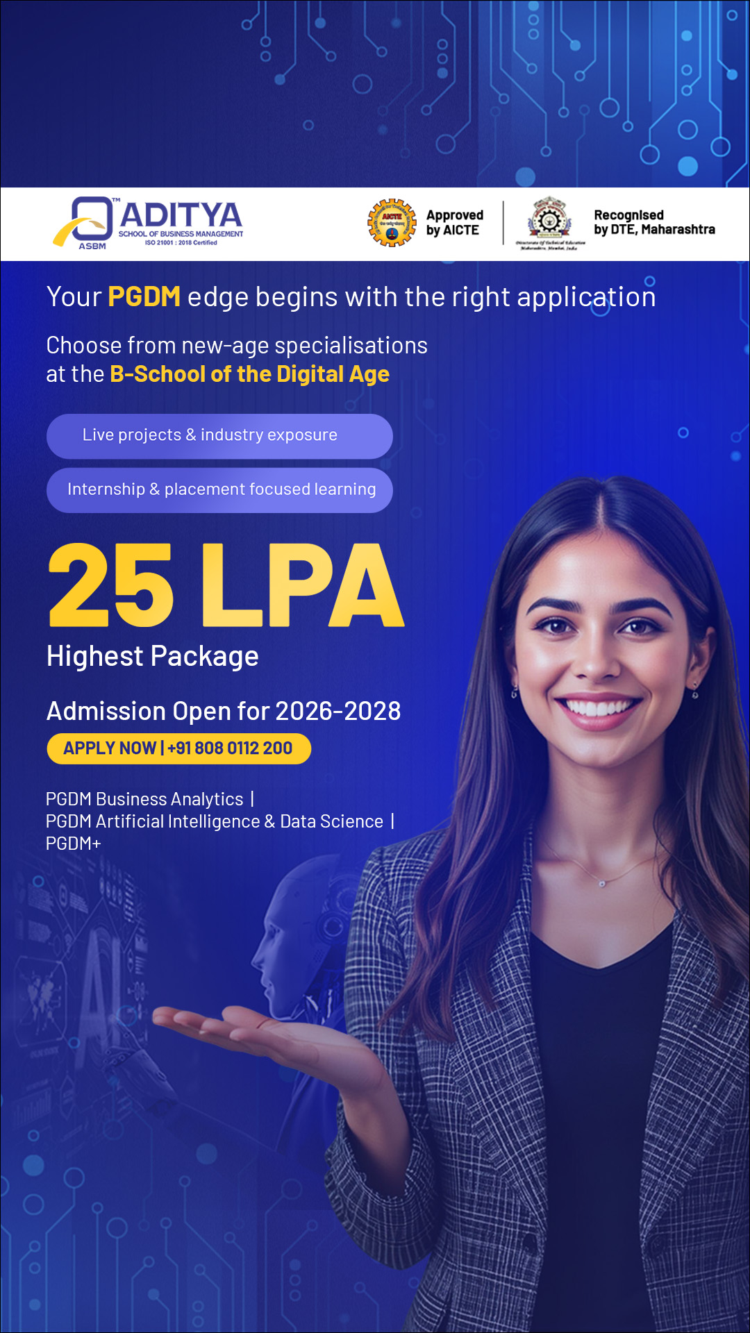 Aditya School of Business Management Facebook ad from Apr 24, 2026
