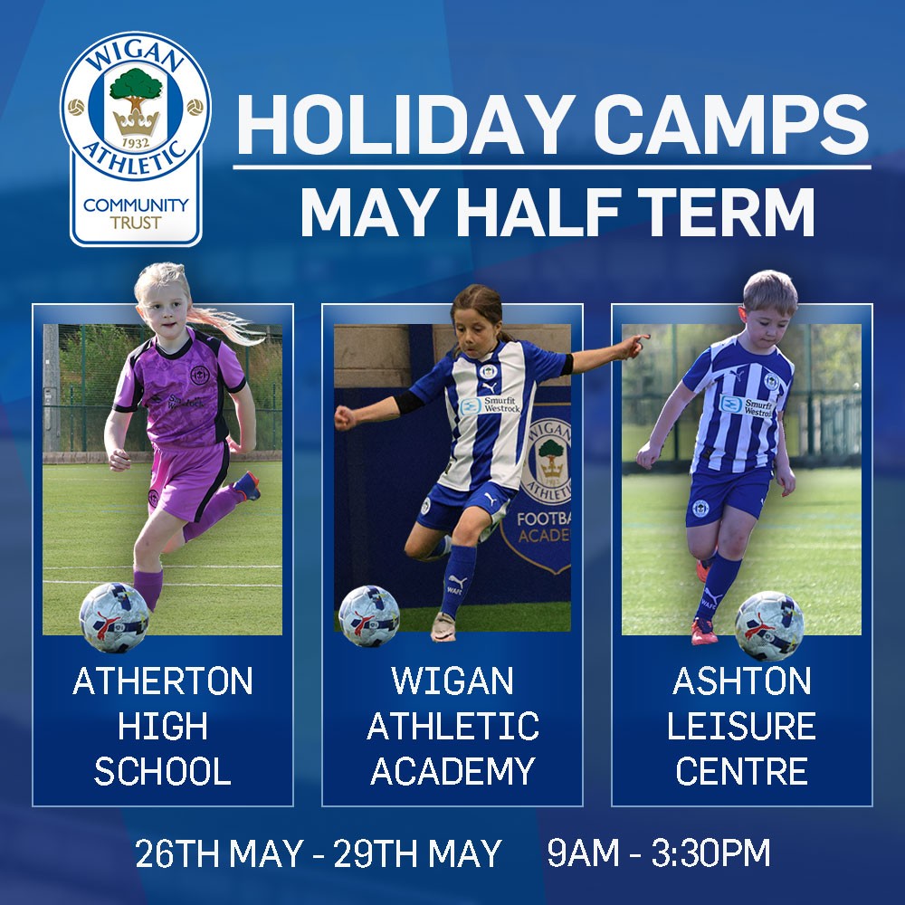 Wigan Athletic Community Trust Facebook ad: Book Wigan Athletic Football Courses & Soccer School…