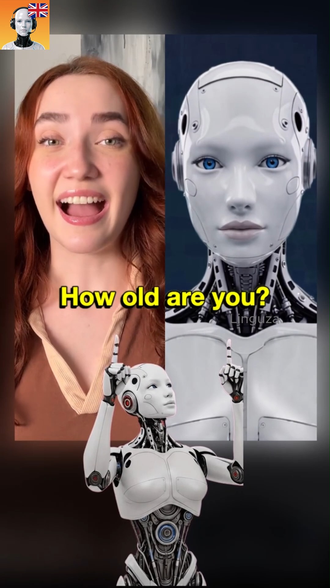 Linguza: AI English Tutor Facebook ad: Try free now!