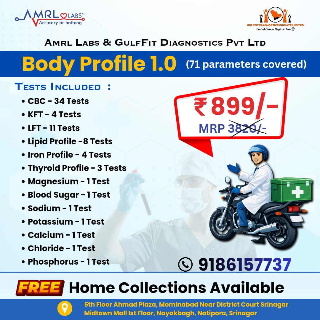 AMRL Labs & GulfFit Diagnostics Facebook ad