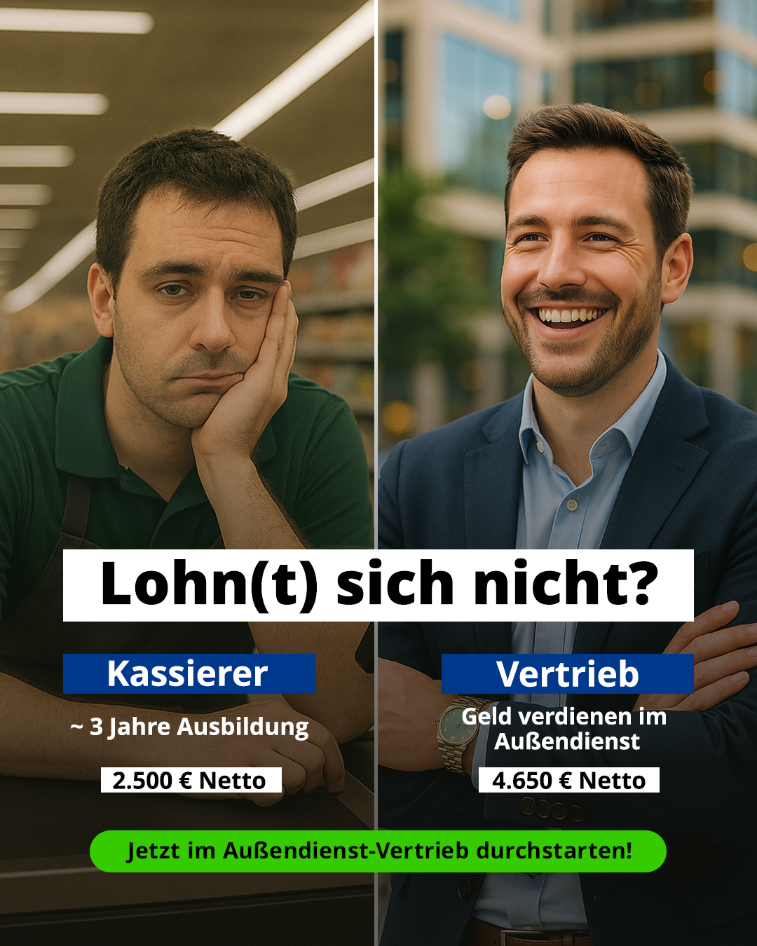 Stellenangebote Vertrieb Facebook ad from Nov 6, 2025