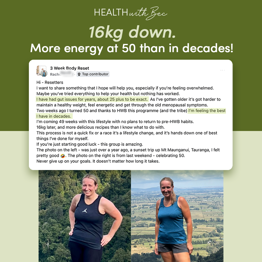 Health With Bec Facebook ad