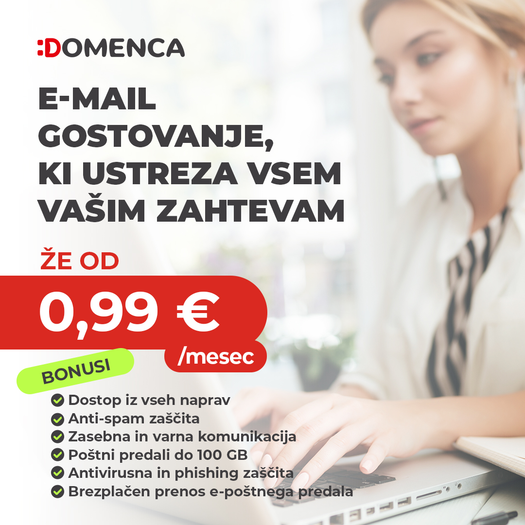 Domenca Facebook ad: Ugodno in zanesljivo e-mail gostovanje