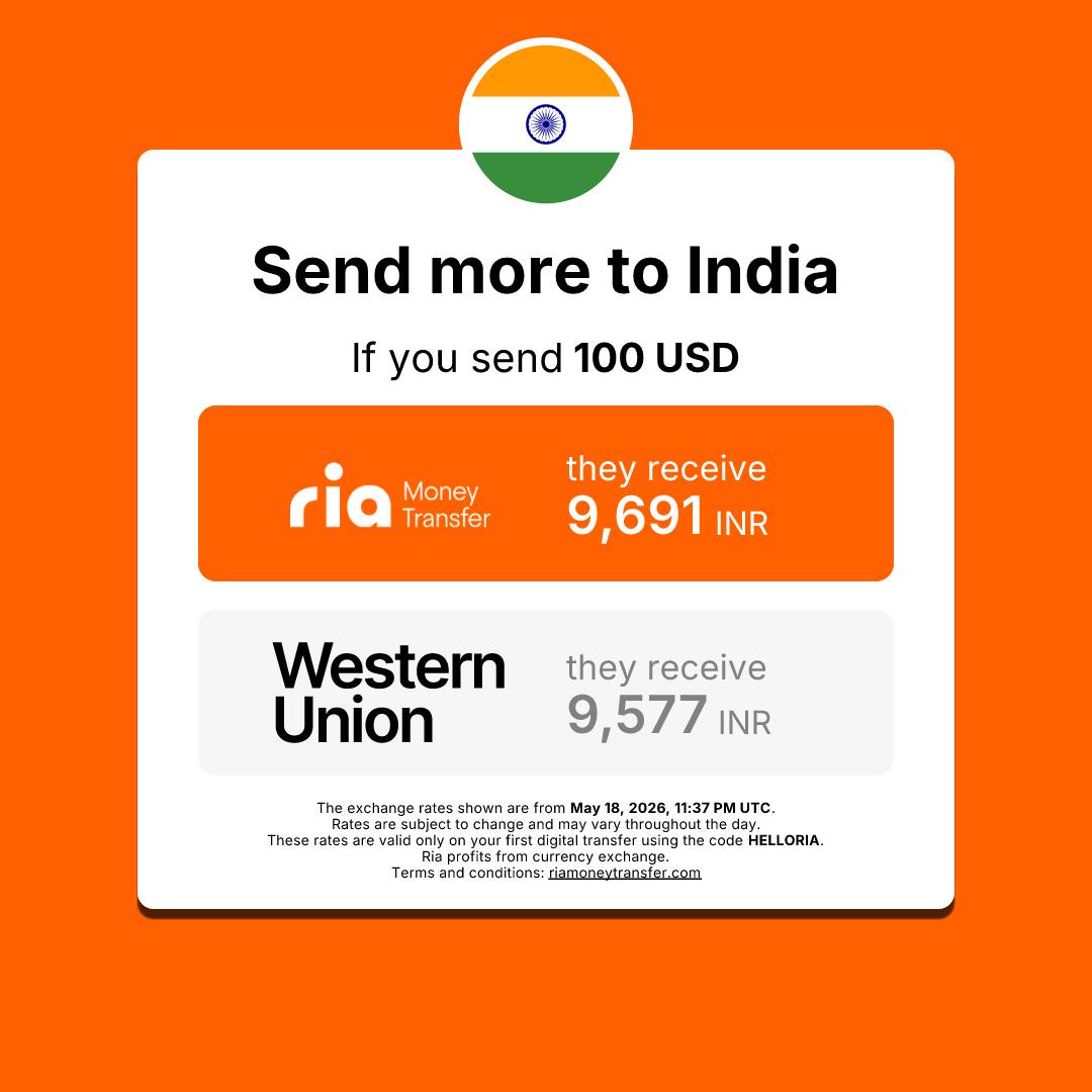 Ria Money Transfer Facebook ad