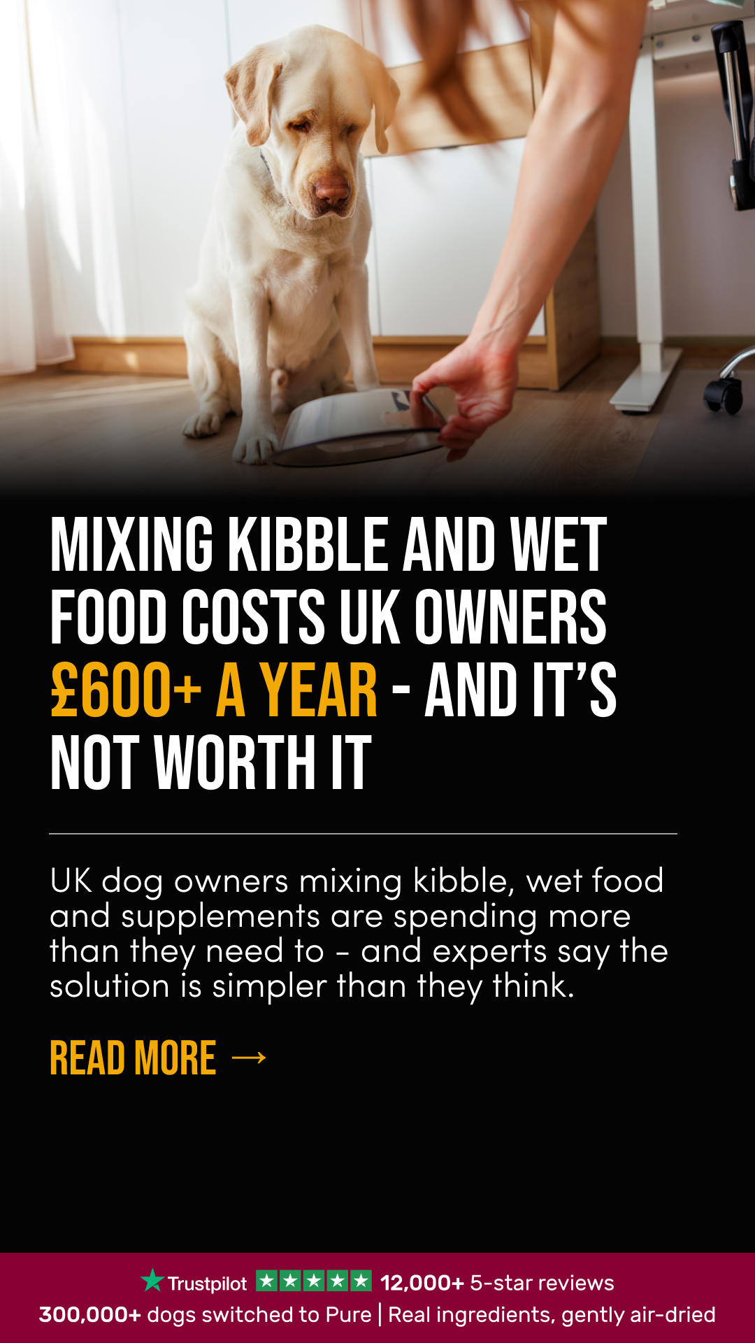Pure Pet Food Facebook ad