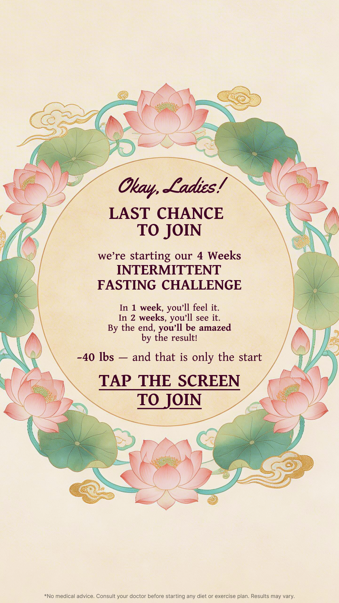 Simple Fasting App Facebook ad