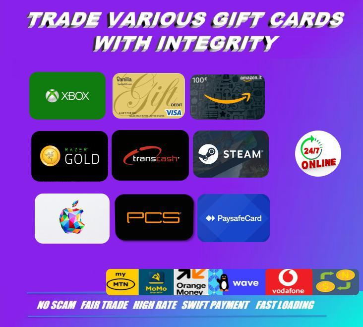 Giftcard-033 Facebook ad: Je suis un vendeur professionnel de cartes-cadeaux basé…