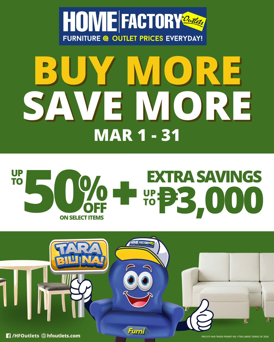 Home Factory Outlets Facebook ad