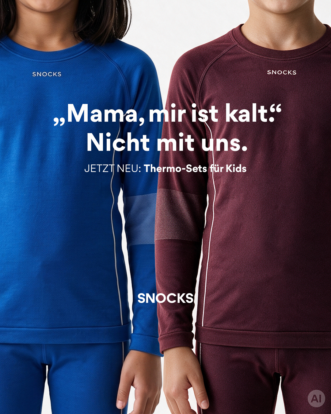 Snocks Facebook ad: Jetzt Kids Thermo Set shoppen
