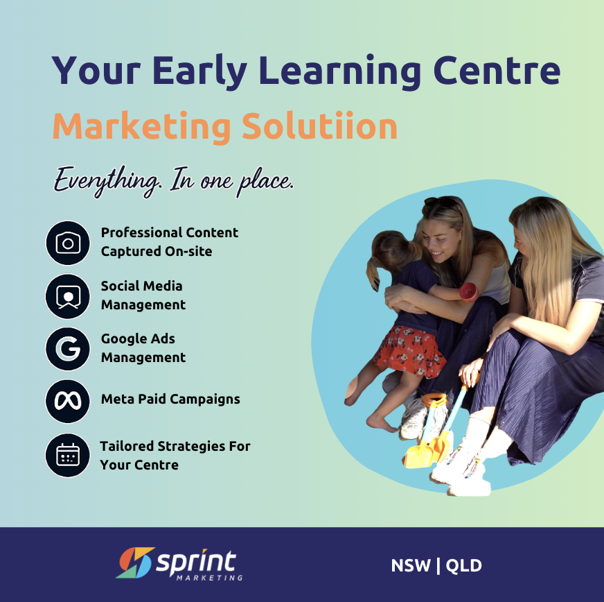 Sprint Marketing Facebook ad: Childcare Marketing Made Simple