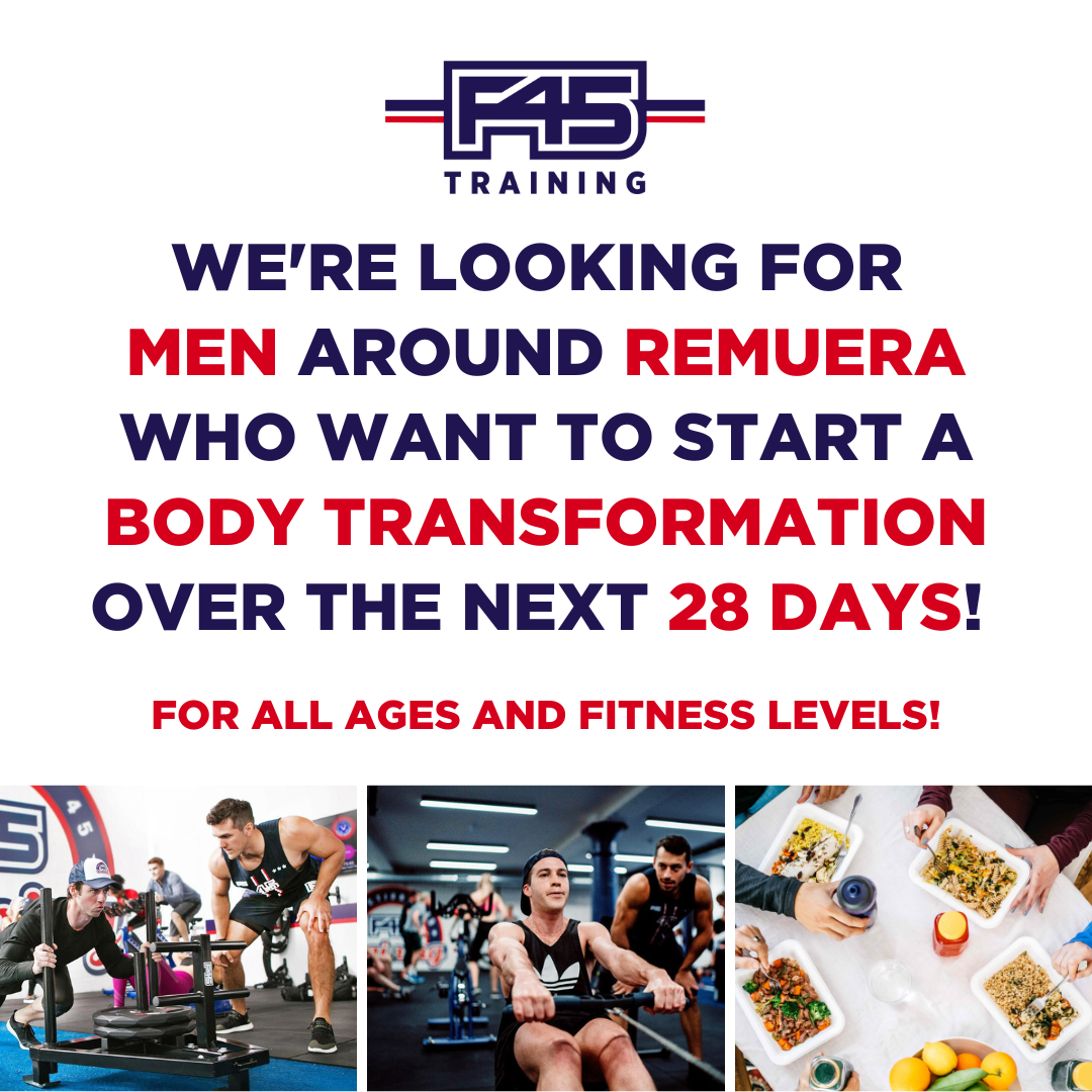 F45 Training Remuera Facebook ad: MEN'S 28 DAY TRANSFORMATION