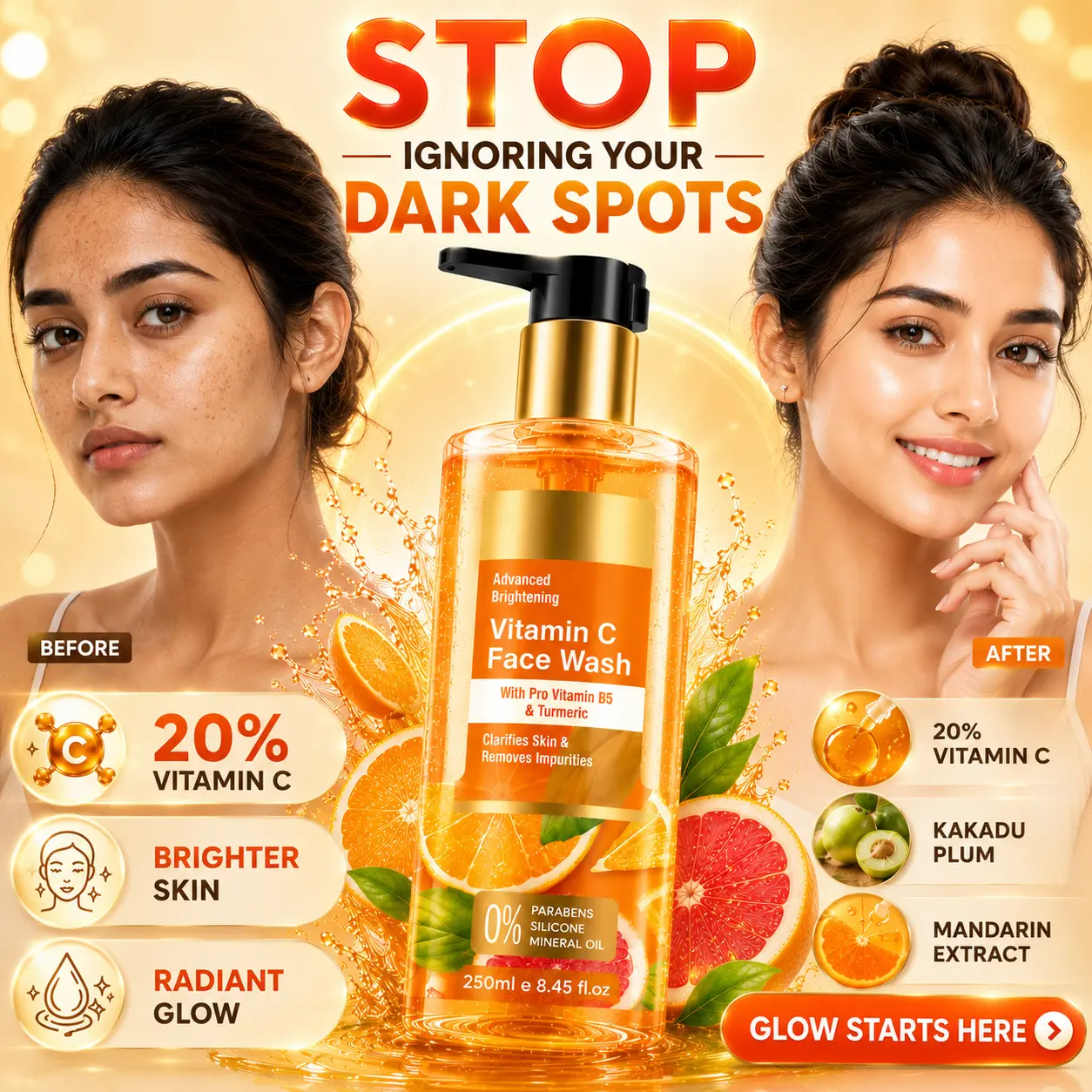 Vaadi Organics Nepal Facebook ad: Glow Brighter, Feel Fresher