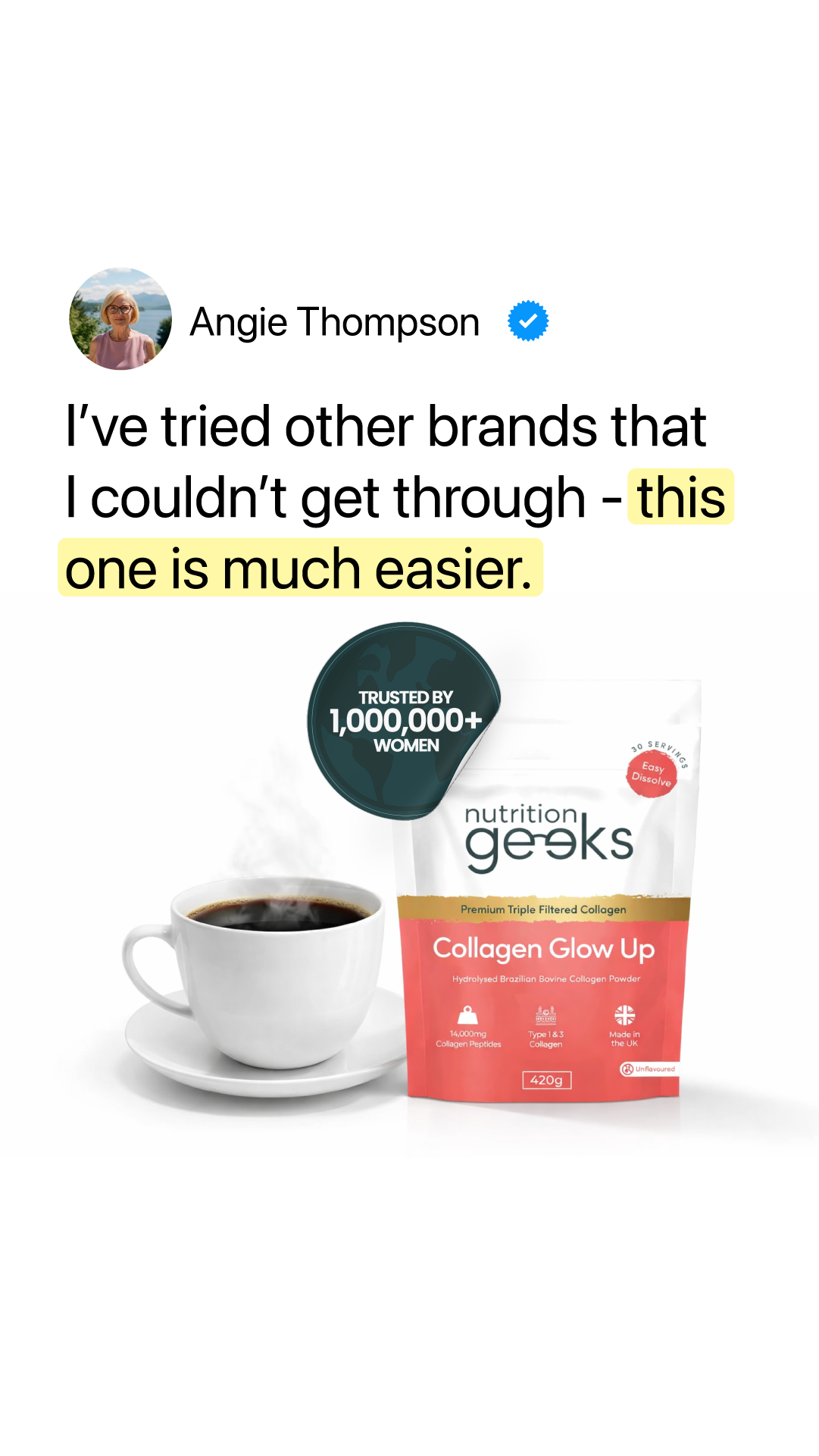 Radiant Over 40 Facebook ad