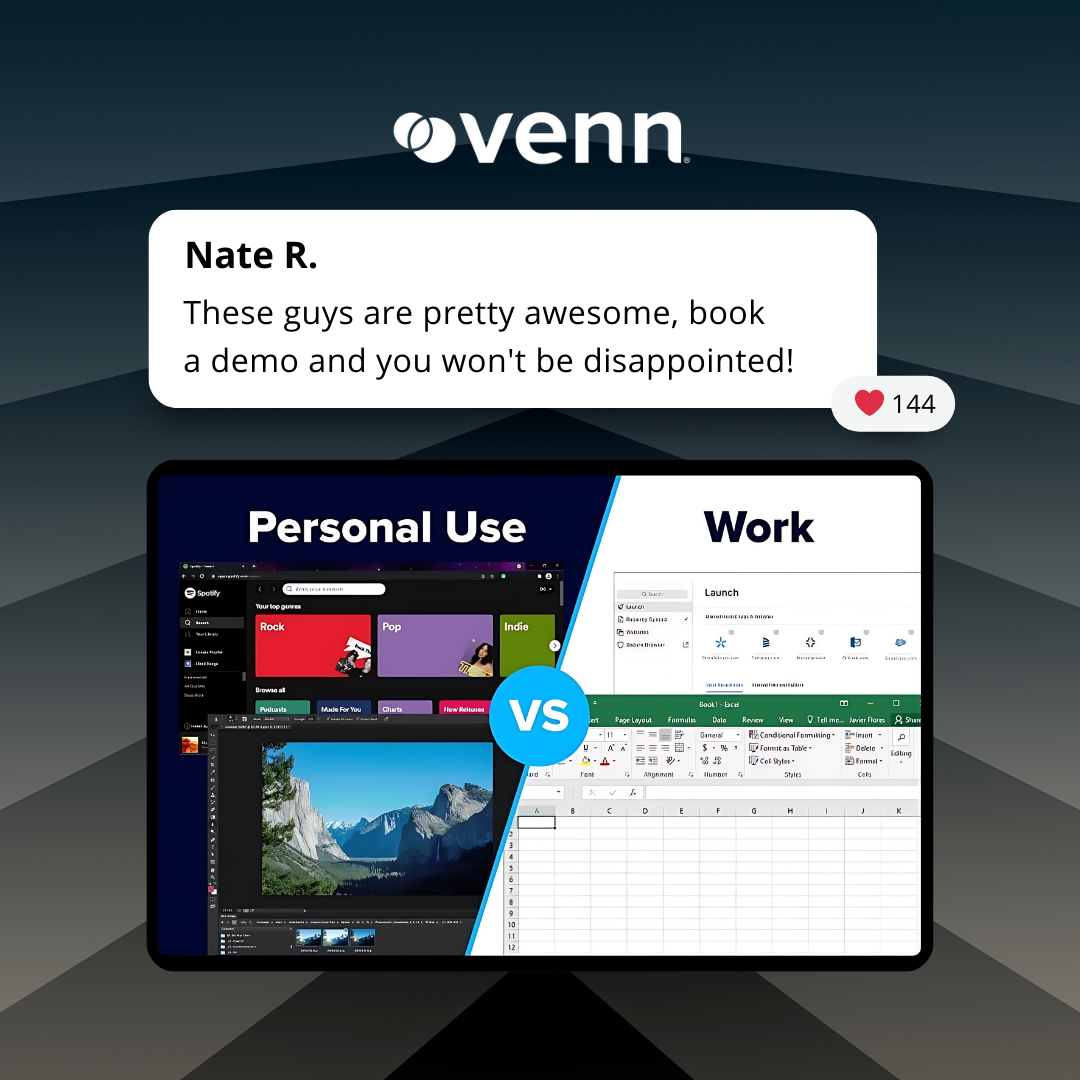 Venn Software Facebook ad: Thinking of Switching to BYOD Workforces?