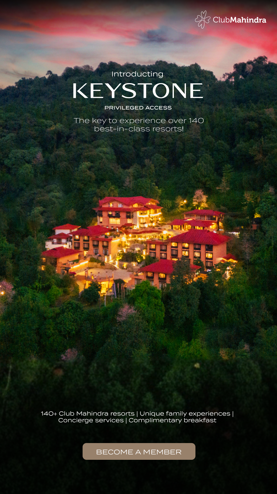 Club Mahindra Facebook ad