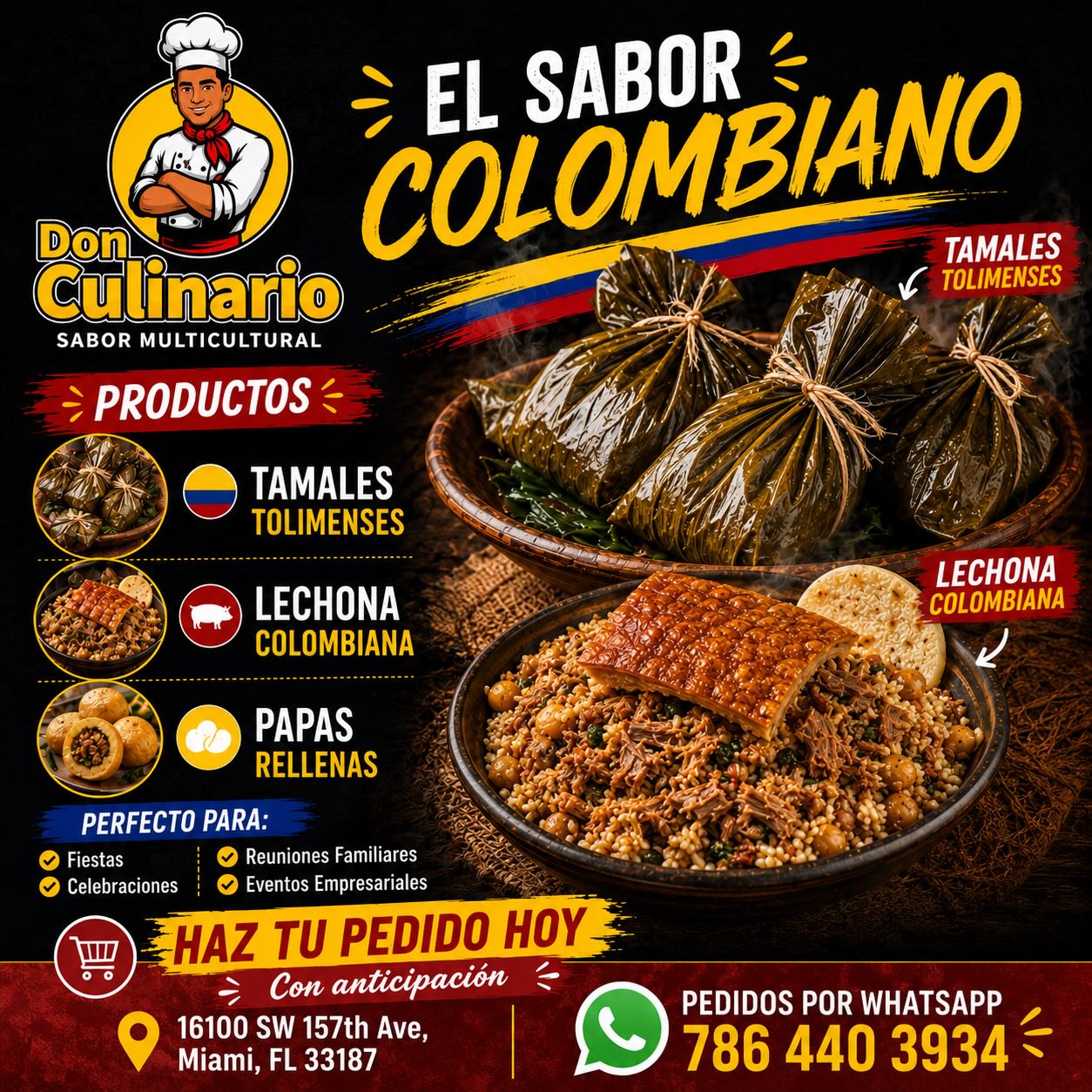 Don Culinario Miami Facebook ad: El sabor colombiano que no puede faltar en…