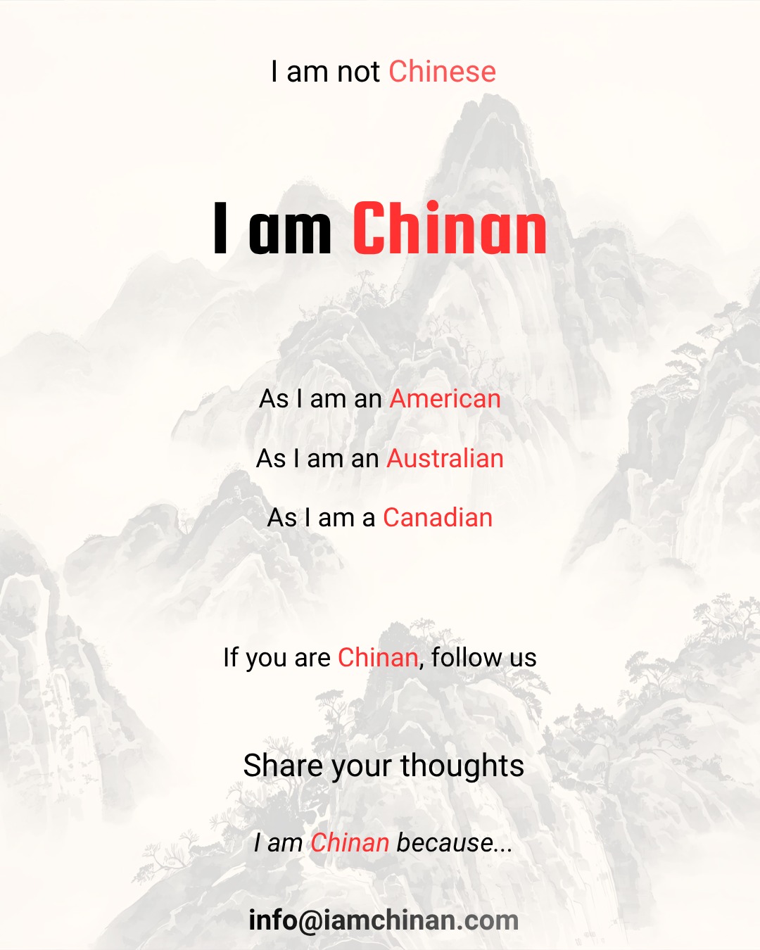 iam.chinan Facebook ad: Be proud of who you are.