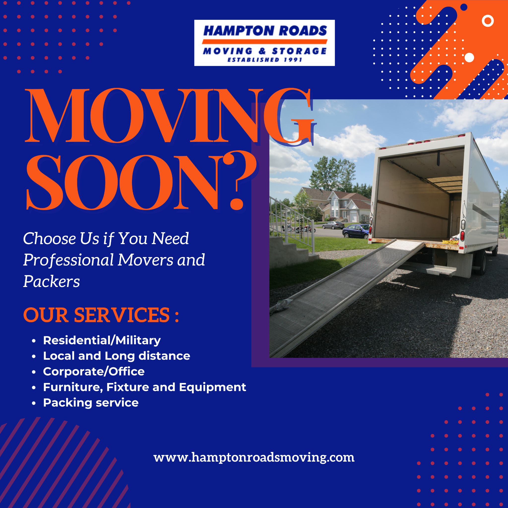 Hampton Roads Moving and Storage Facebook ad