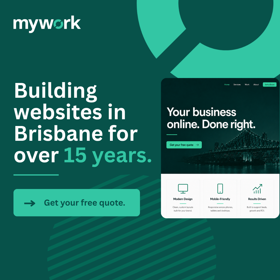 MyWork Facebook ad: Most 5 Star Reviewed Website Designers In Brisbane