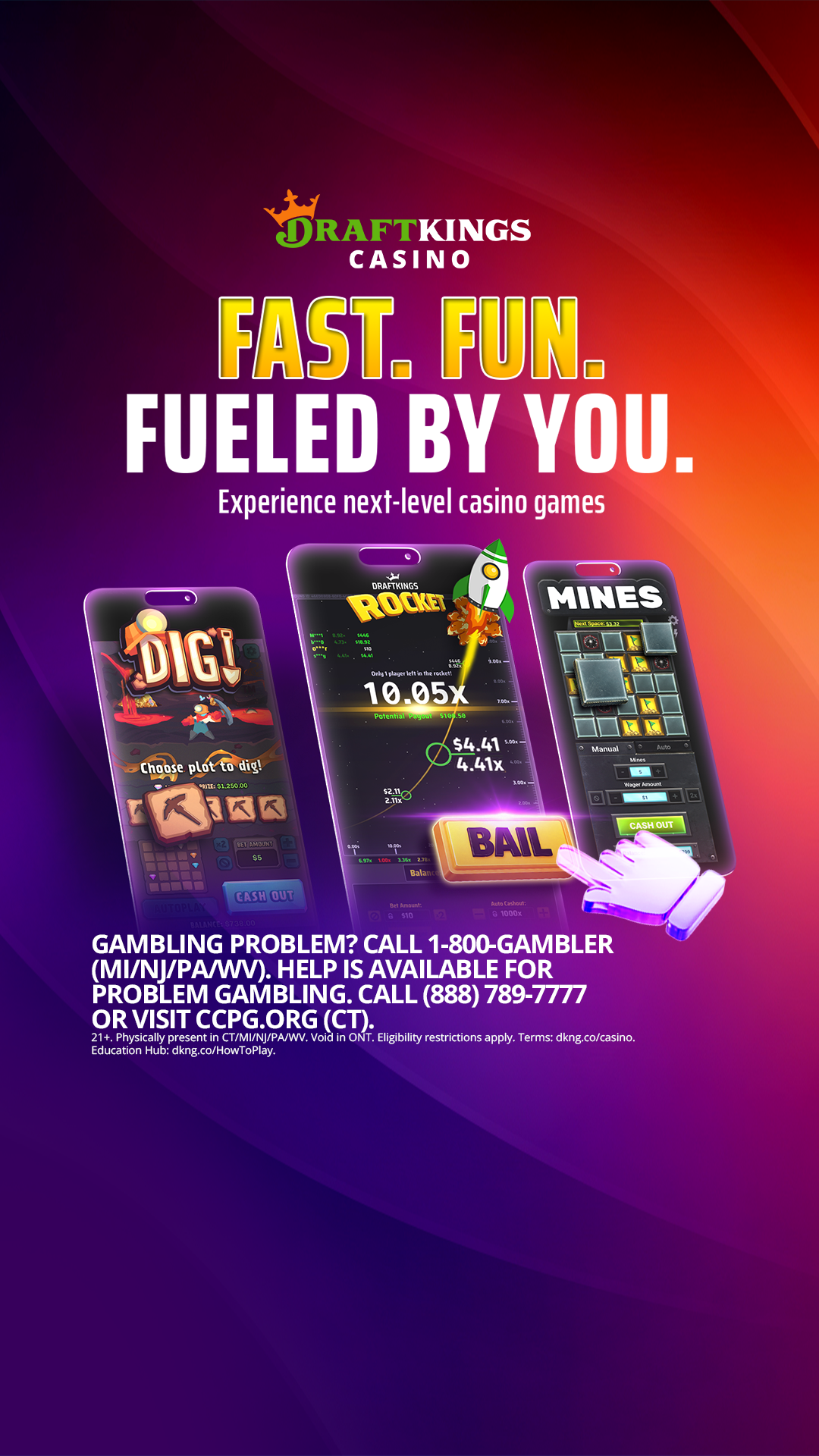 DraftKings Casino Facebook ad