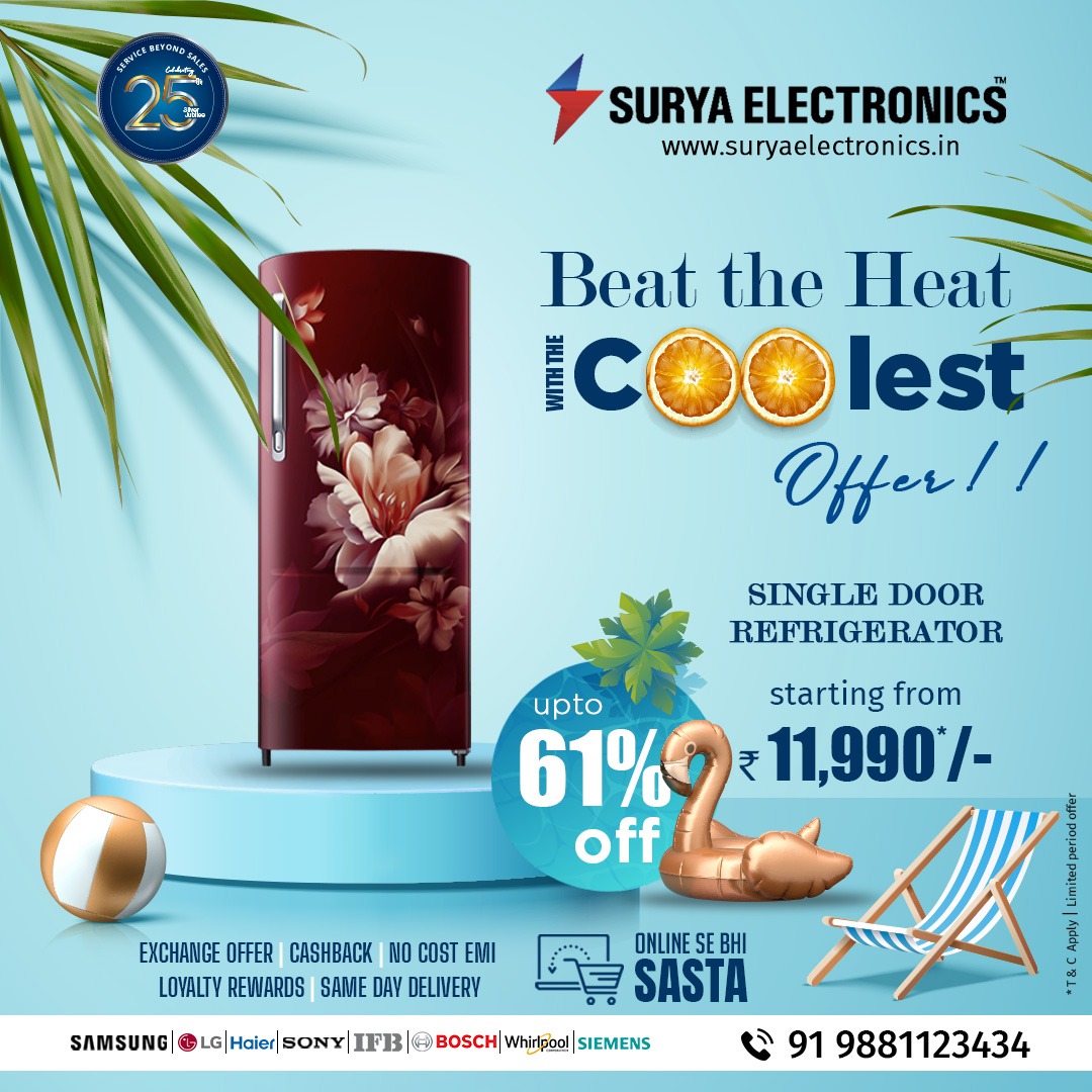 Surya Electronics Facebook ad: This summer, don’t just survive the heat, defeat…