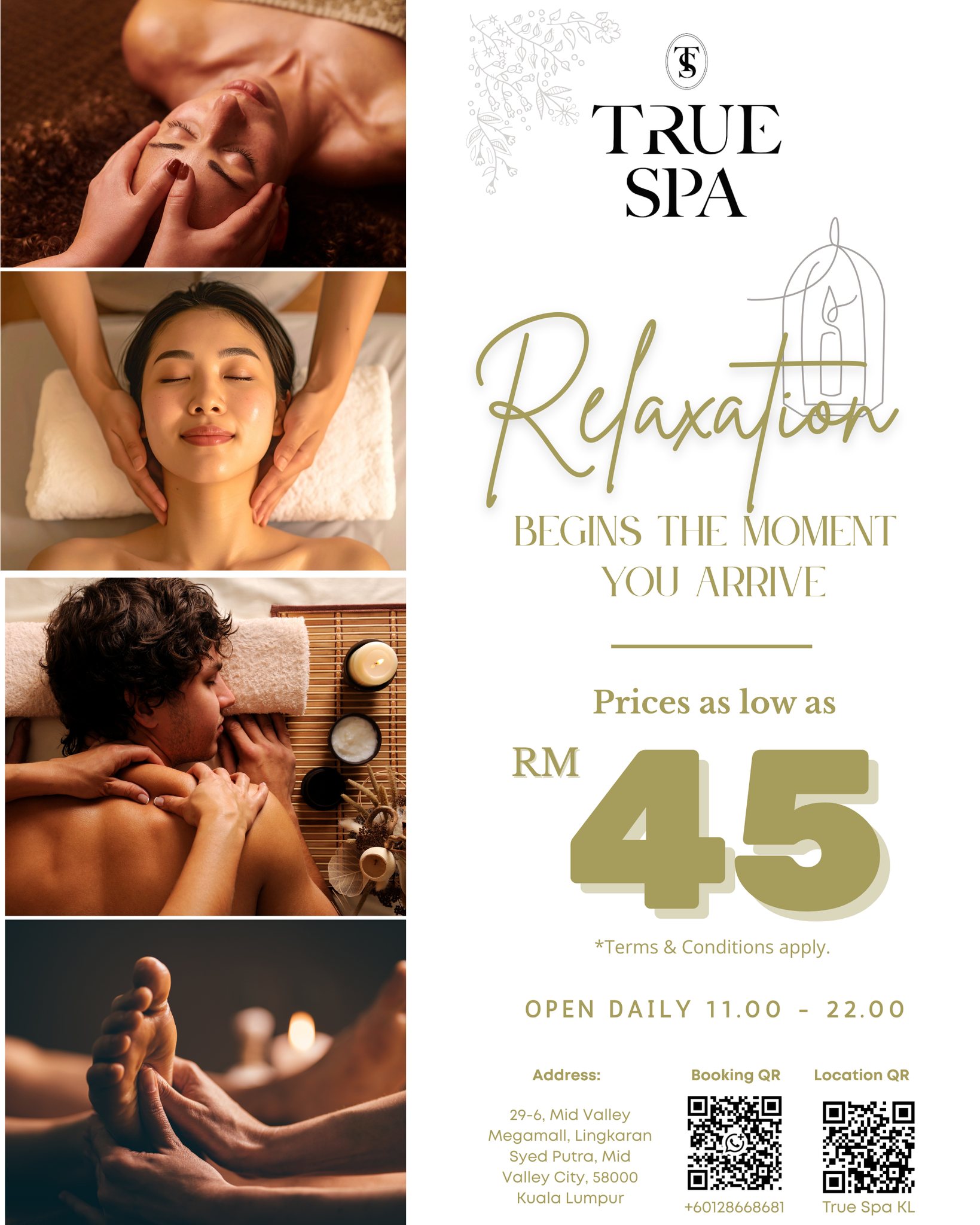 True Spa KL Facebook ad: A little me-time goes a long way.