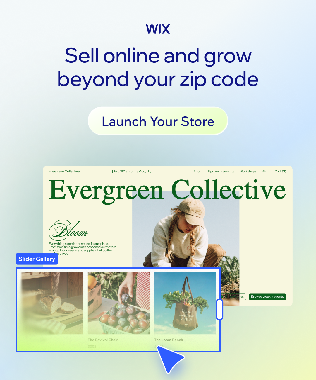 Wix Facebook ad