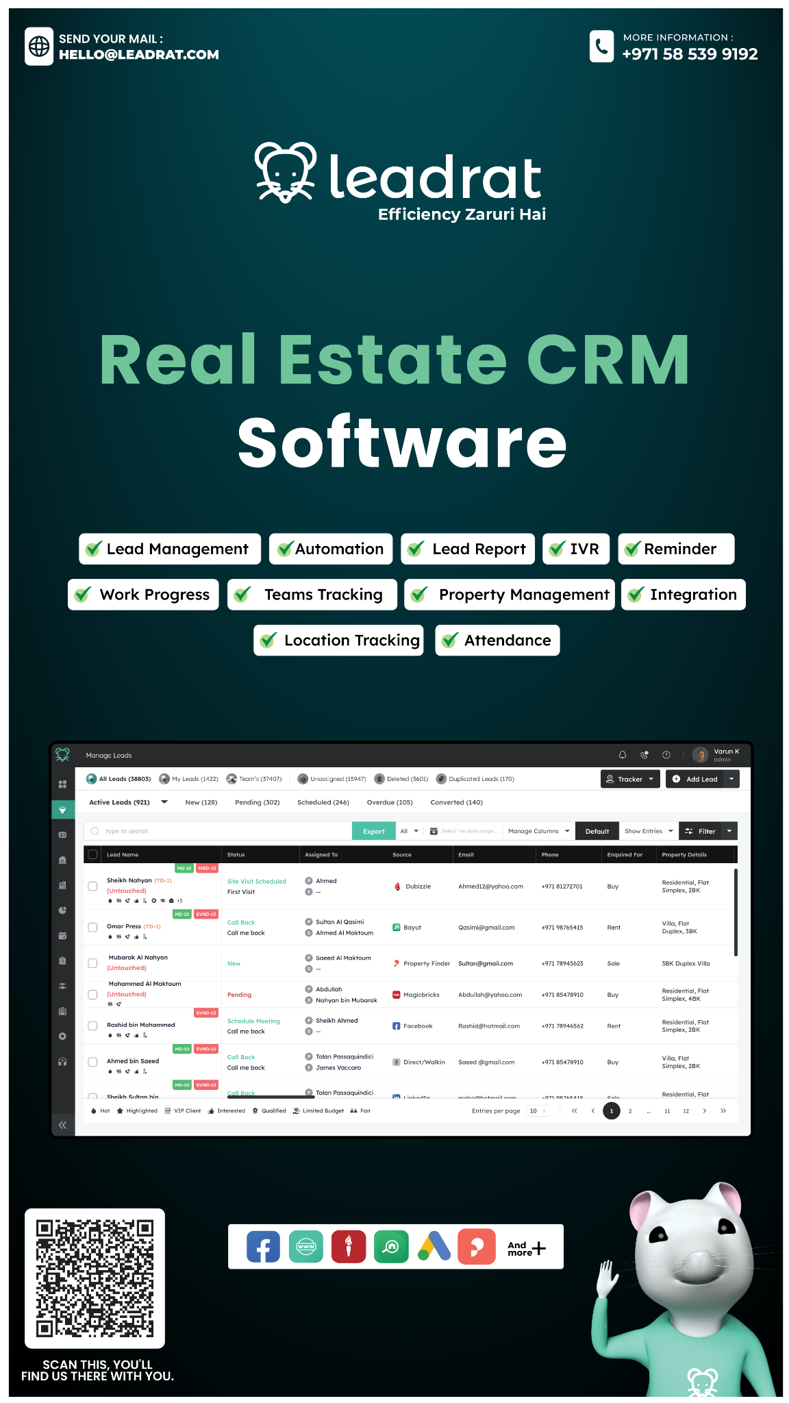 Leadrat CRM - Dubai - India Facebook ad