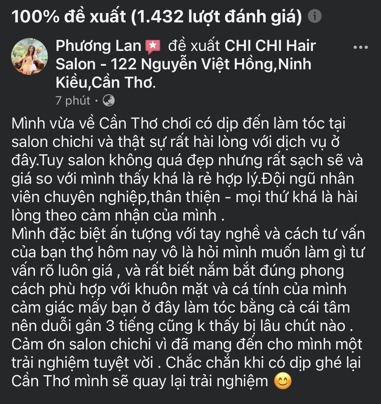 CHI CHI Hair Salon - 122 Nguyễn Việt Hồng,Ninh Kiều,Cần Thơ Facebook ad