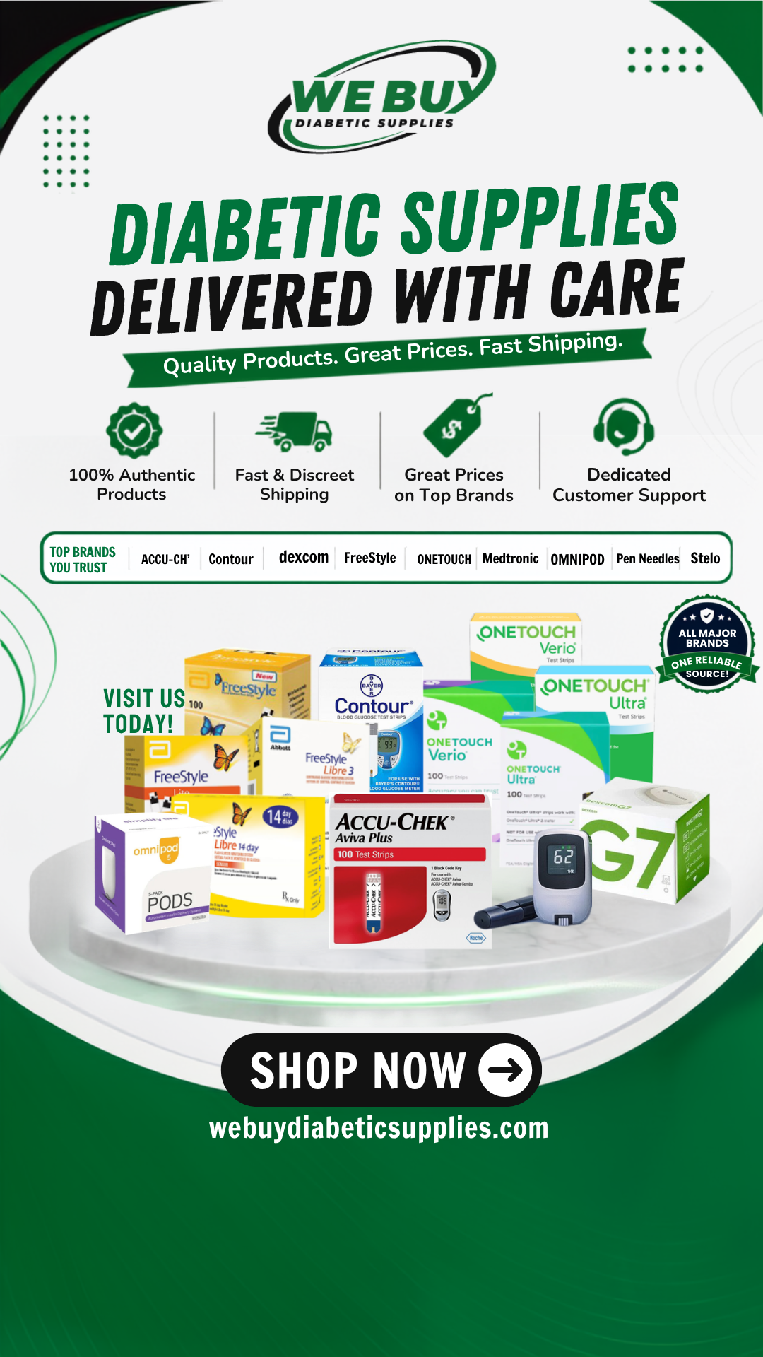 We Buy Diabetic Supplies Facebook ad