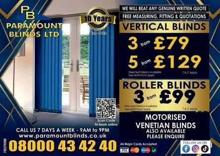 Paramount Blinds Ltd Facebook ad