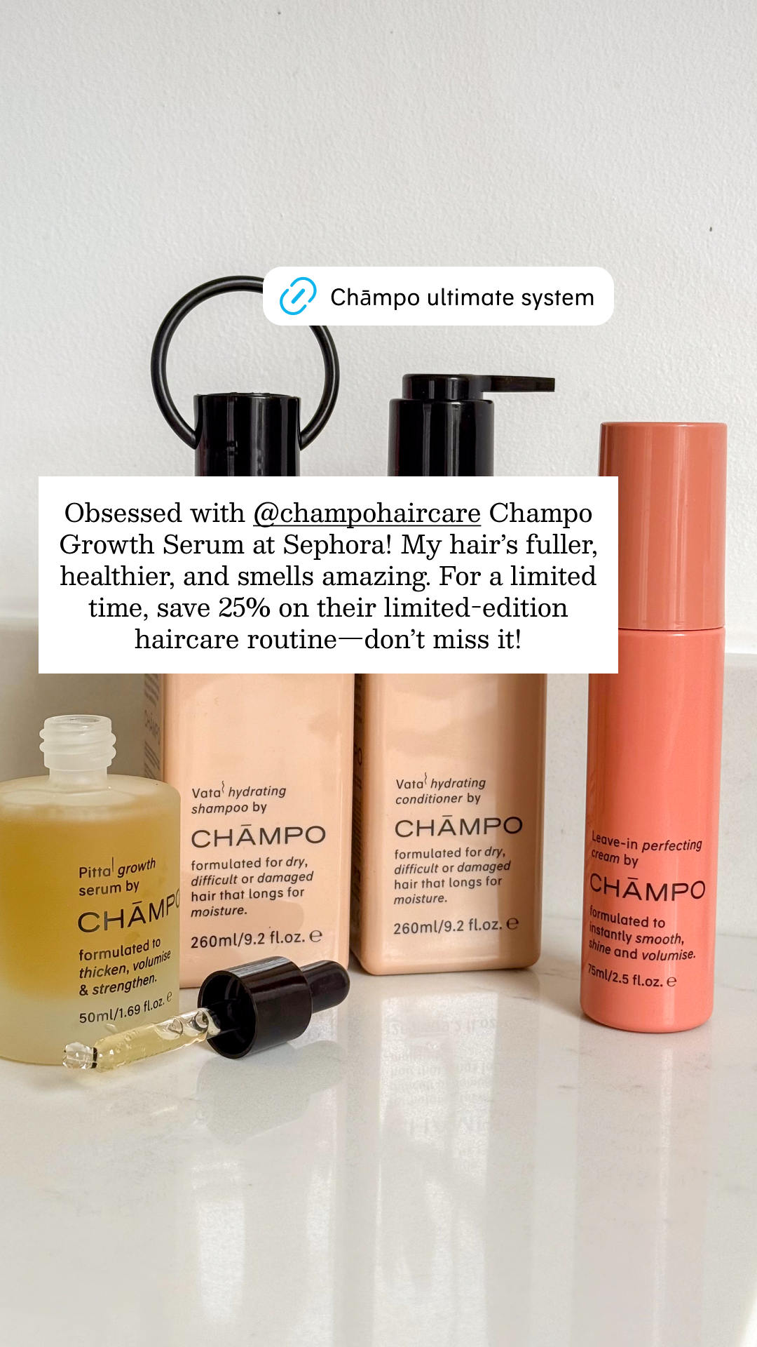 Chāmpo Haircare Facebook ad