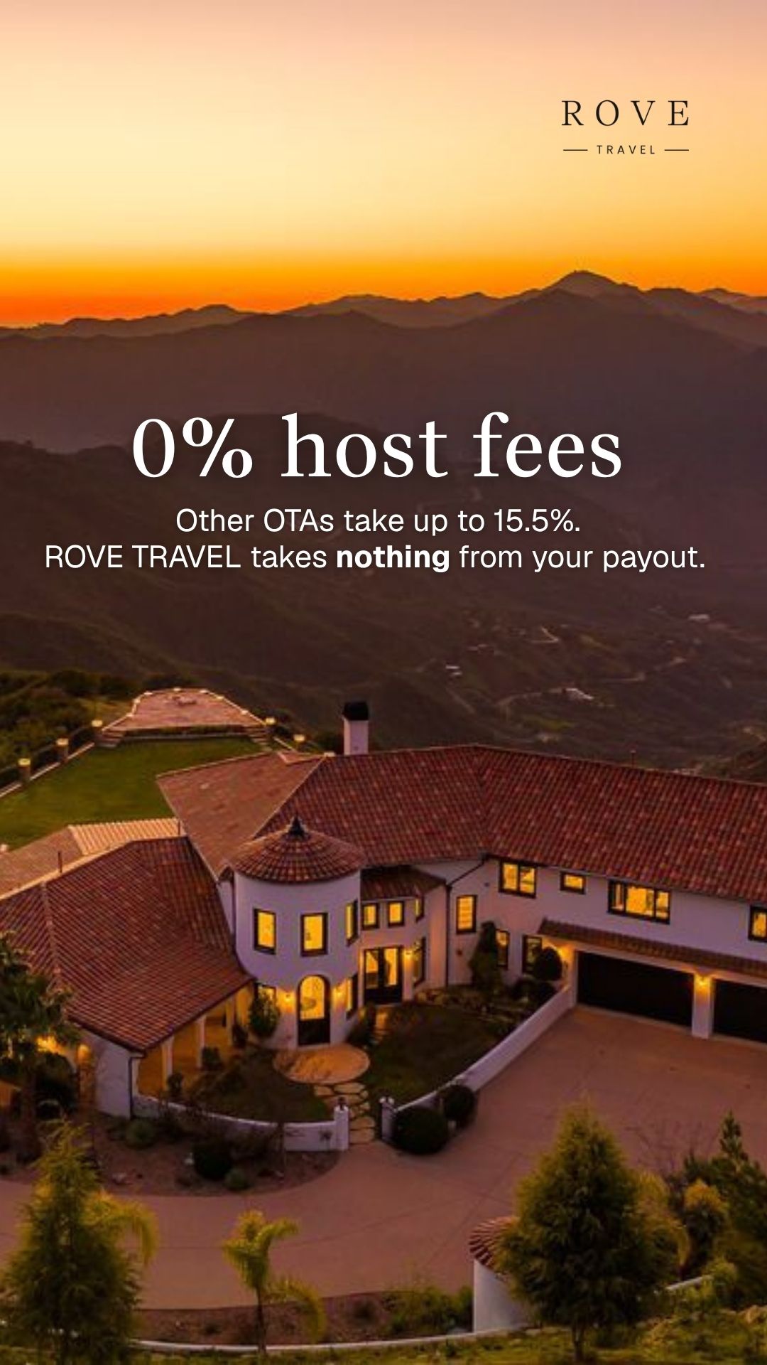 Rove Travel Facebook ad: Apply for free in seconds