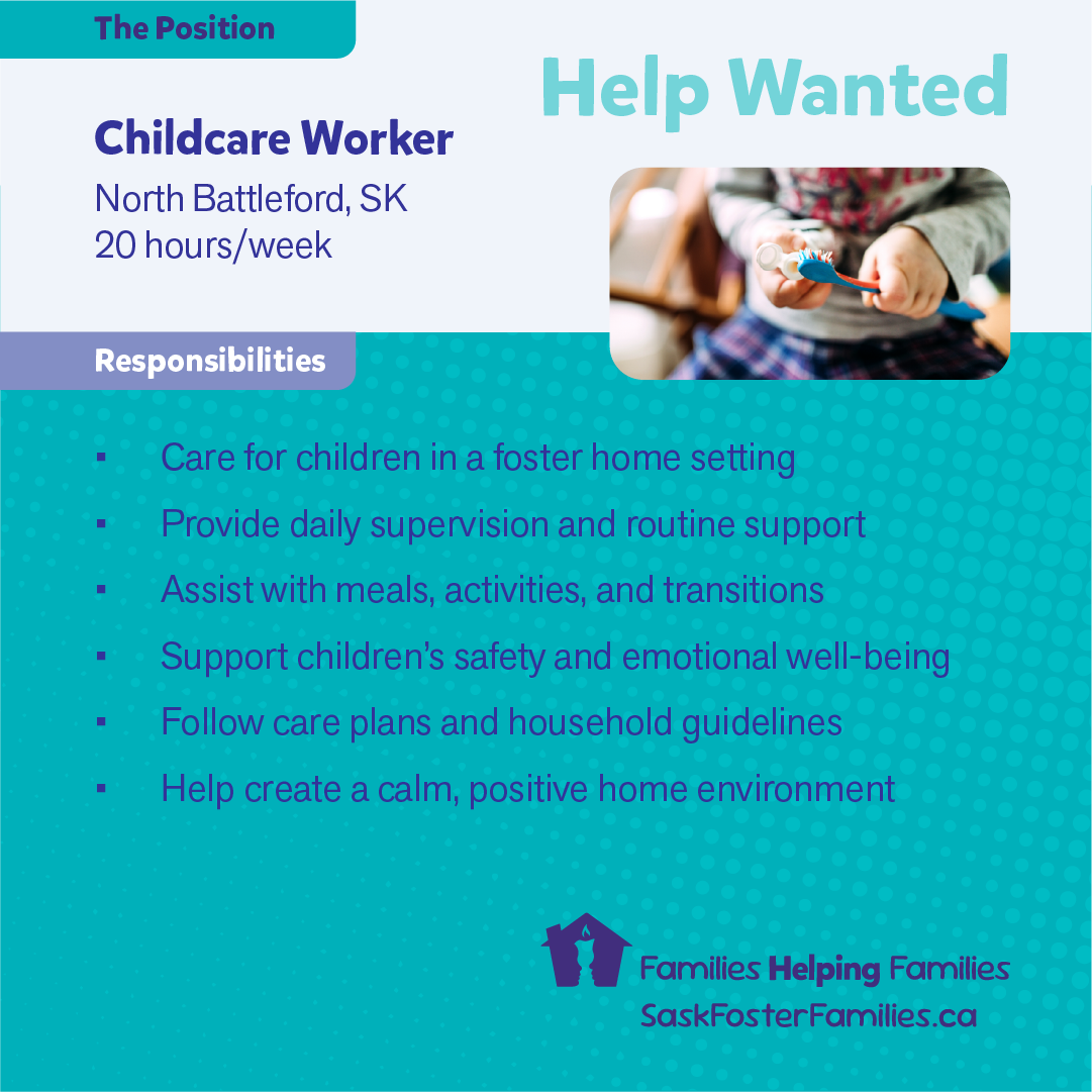 Saskatchewan Foster Families Association Facebook ad