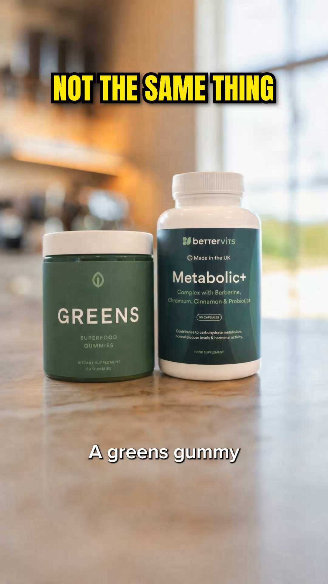 Bettervits Facebook ad: Your Greens Gummy Fills A Gap