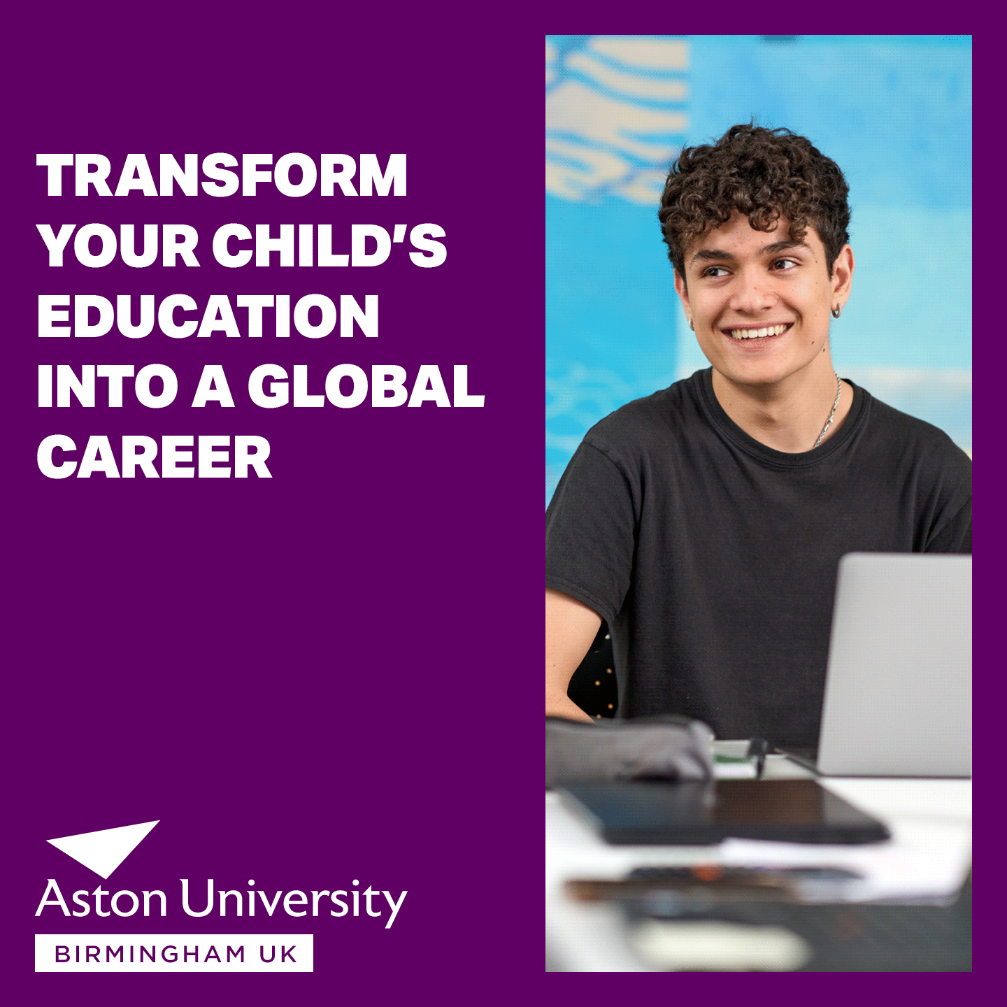 Aston University Facebook ad