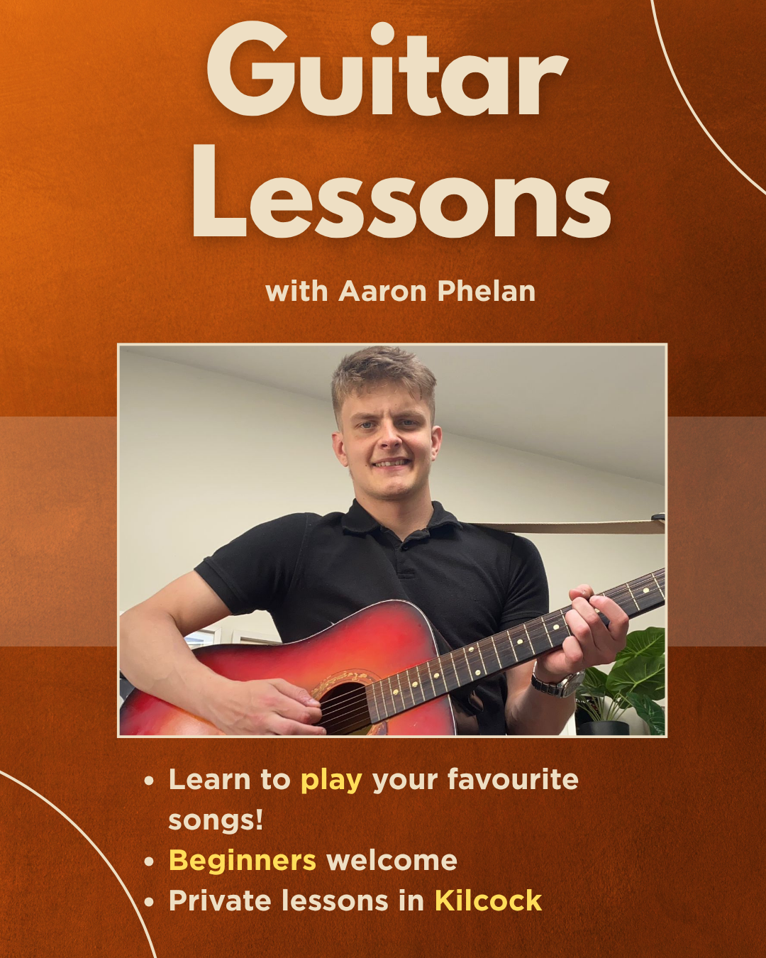 Cian Grant - Music Education Facebook ad: Guitar lessons in Kilcock