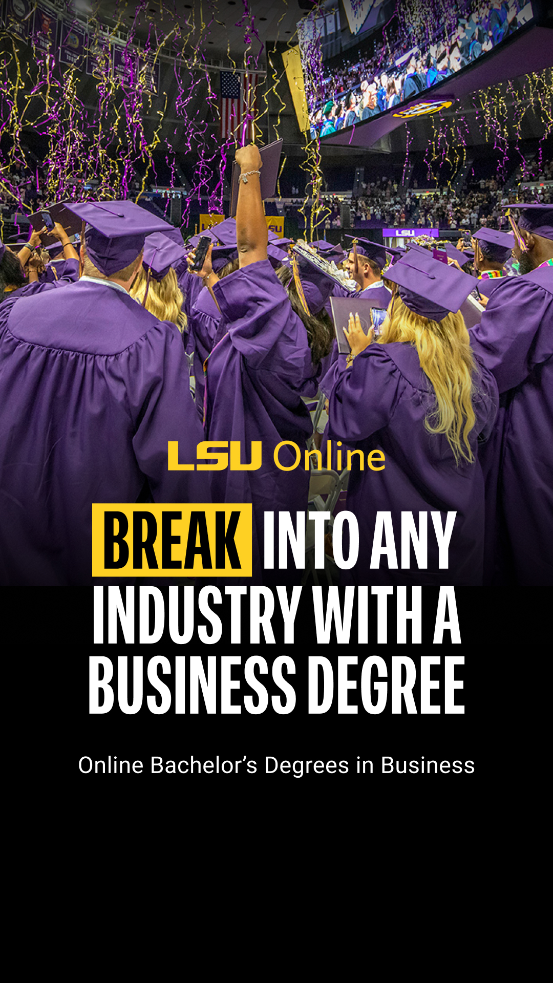 LSU Online Facebook ad