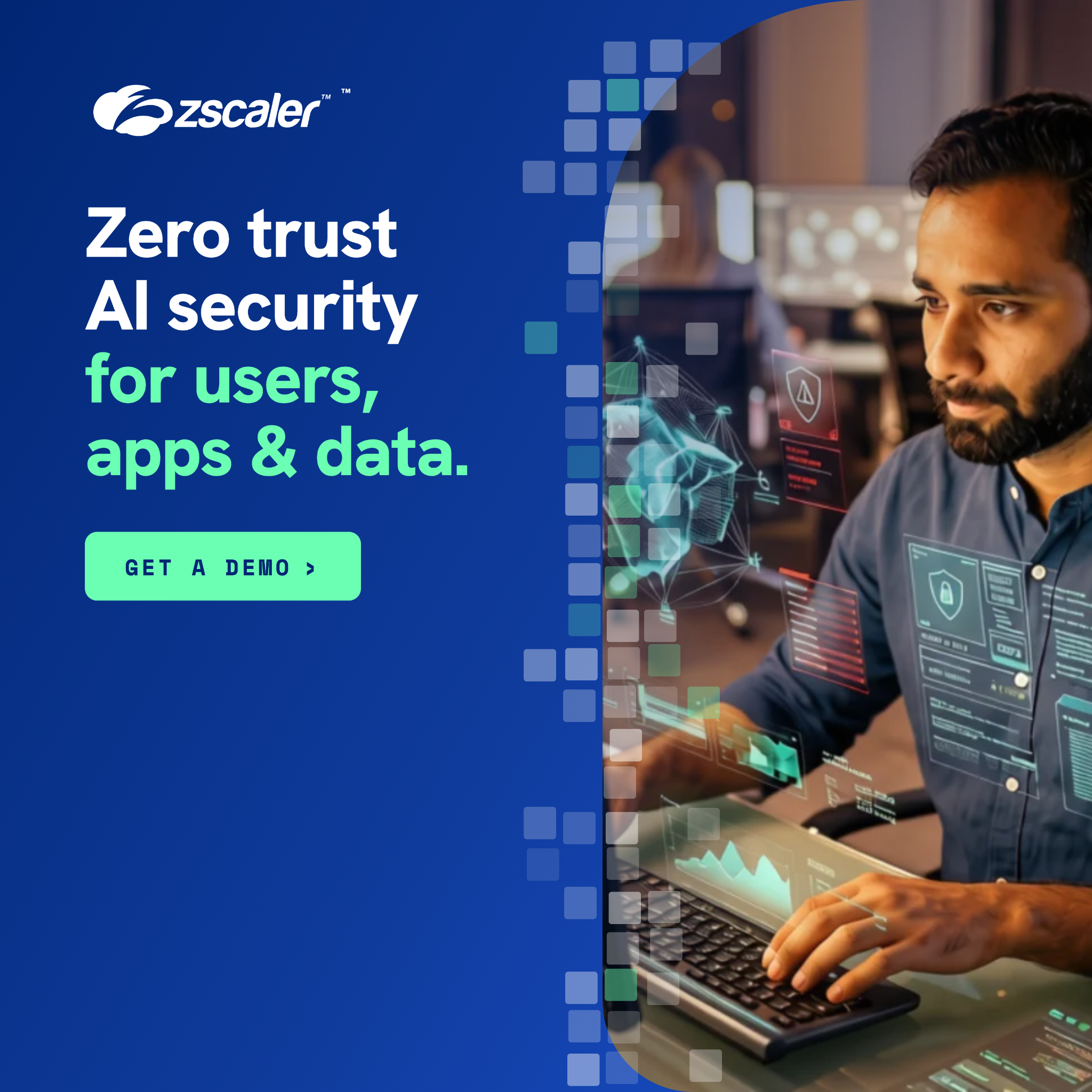 Zscaler Facebook ad: Experience the Zscaler AI Security platform built on zero…