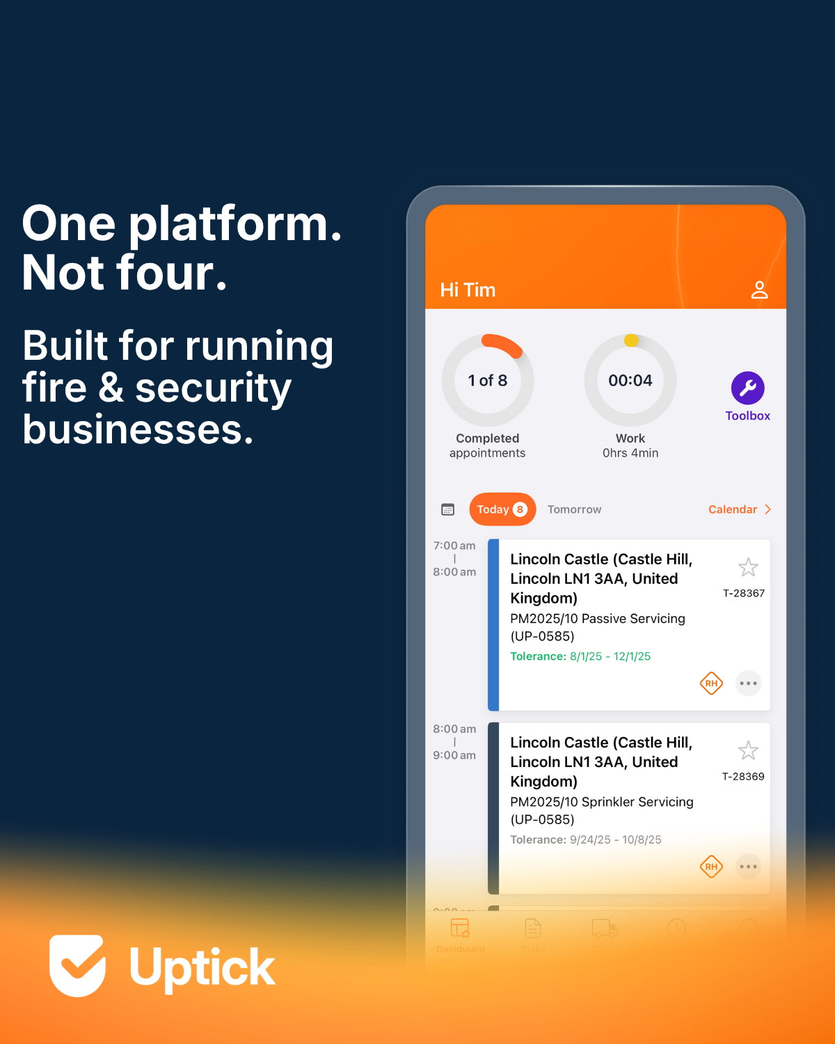 Uptick Global Facebook ad: Built for fire, not adapted