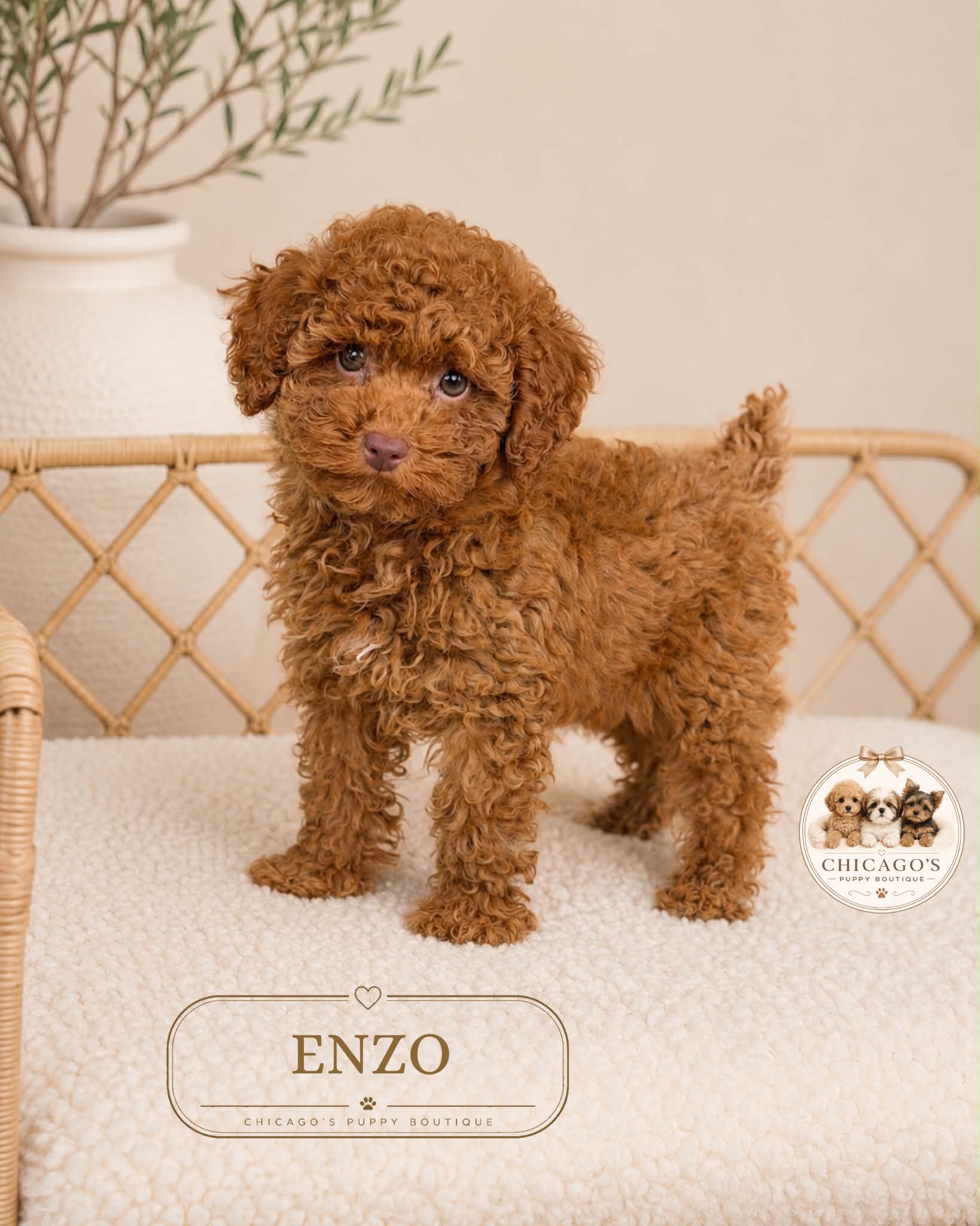 Chicago's Puppy Boutique Facebook ad: WARNING: You might fall in love four times.
