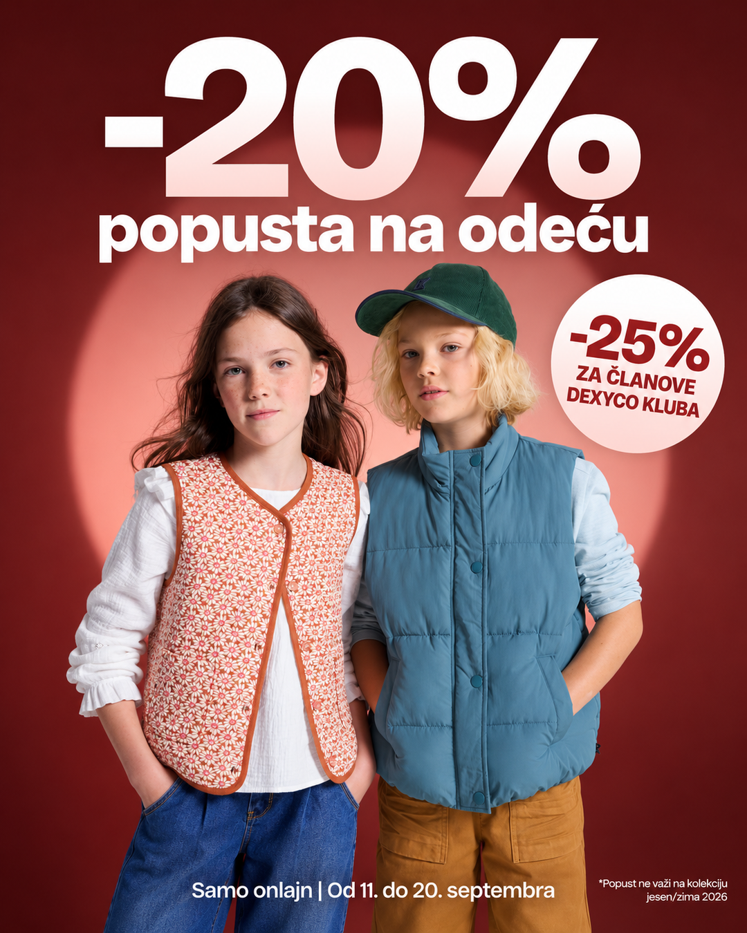 Dexy Co Facebook ad: DO 25% POPUSTA NA ODEĆU!