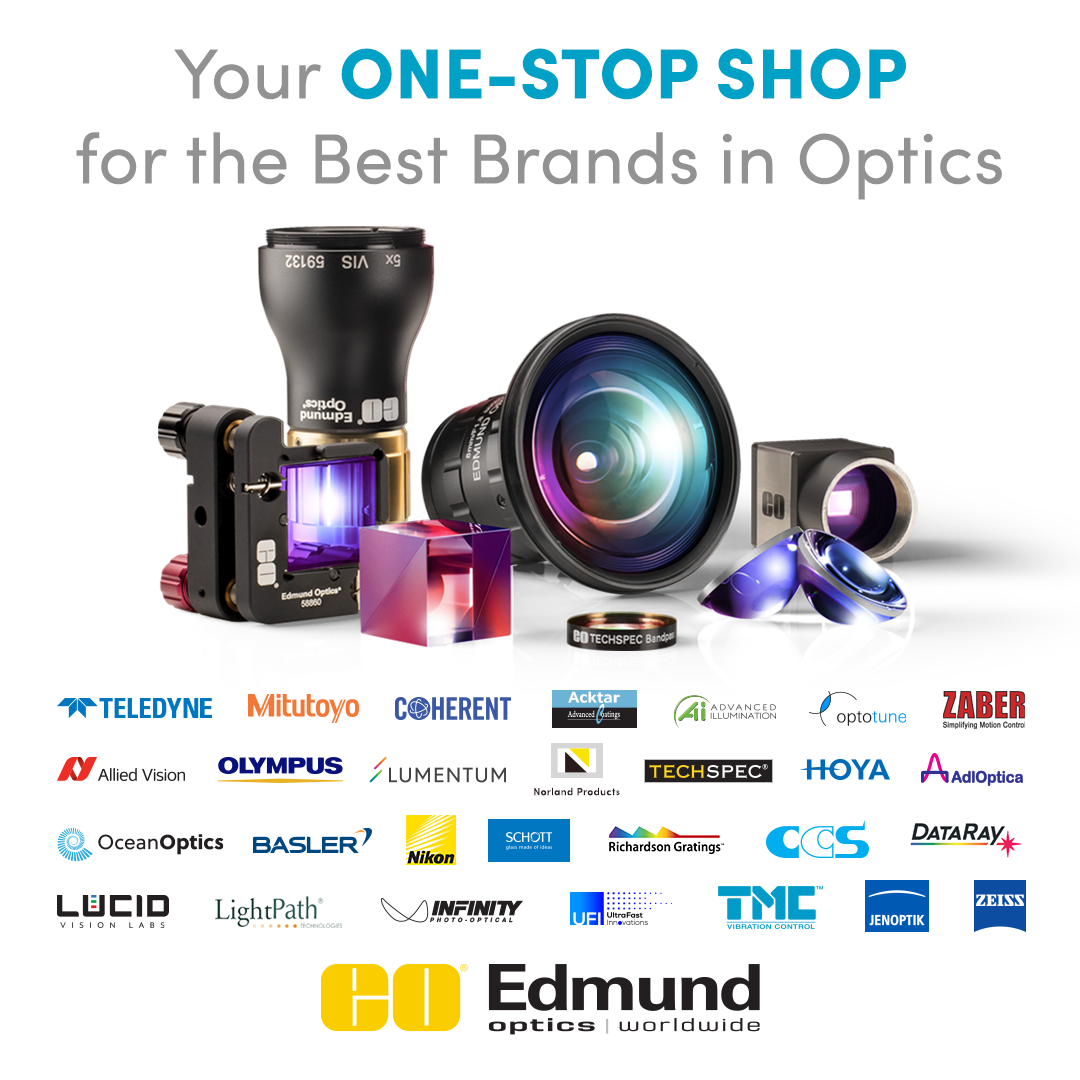 Edmund Optics Facebook ad: Your trusted source for high-quality optics from leading…