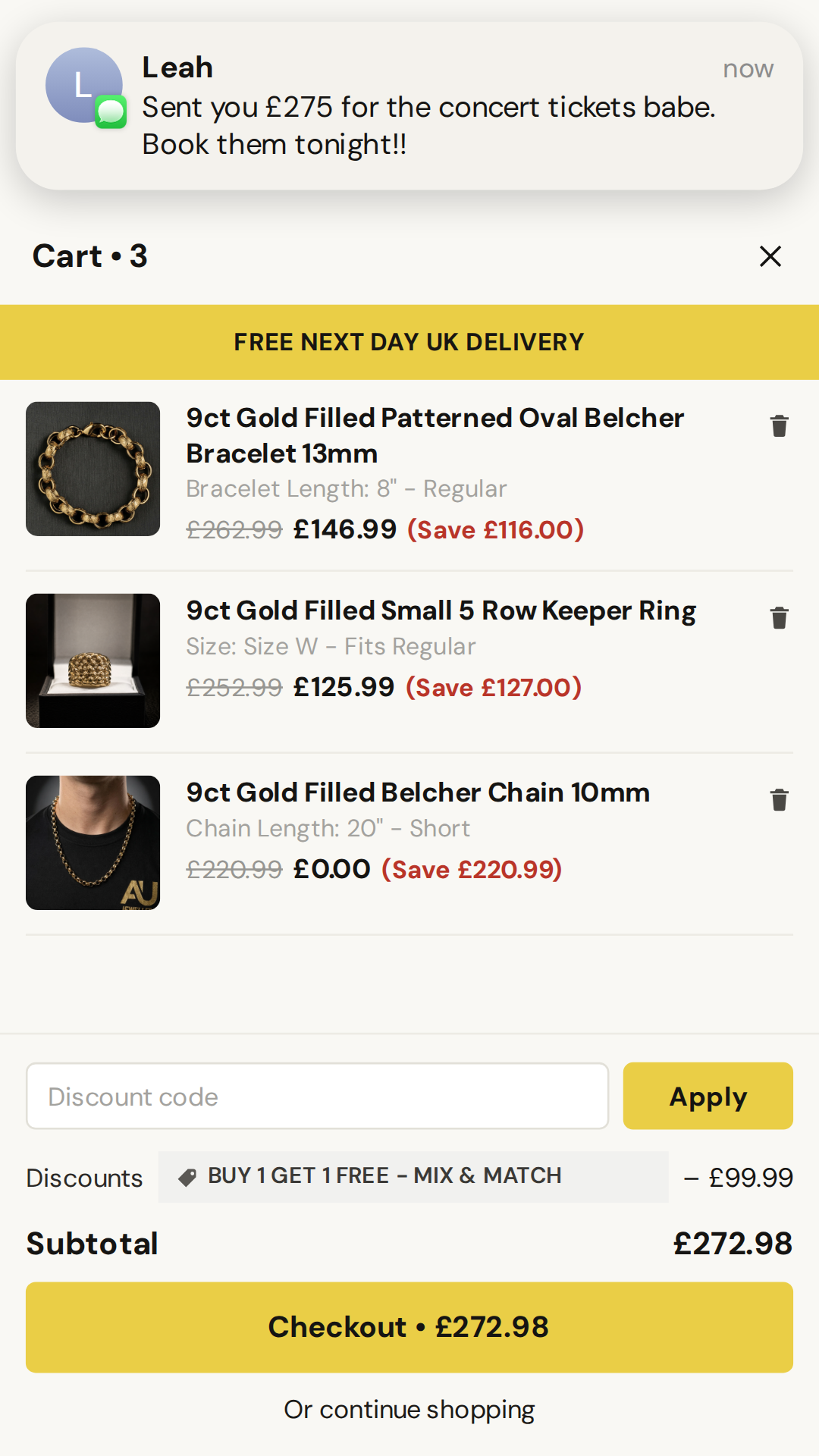 Au Jewellers Facebook ad